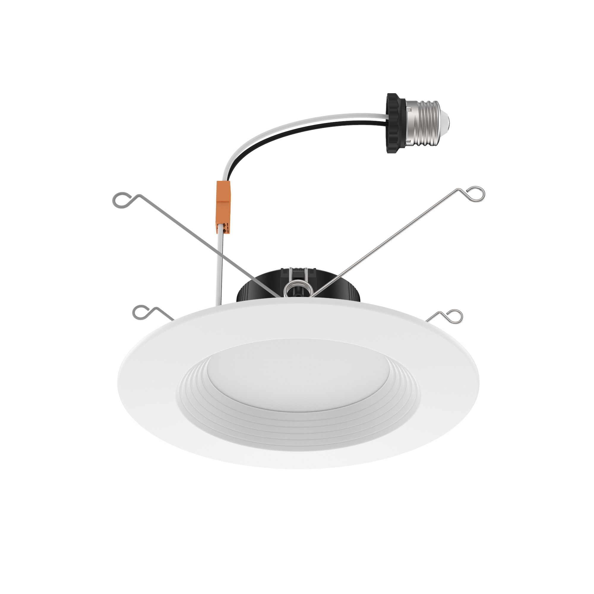 Utilitech MQTL1287-L85K9027 White 5-in or 6-in 850 -Lumens Switchable white Round Dimmable LED Wet rated Recessed Downlight