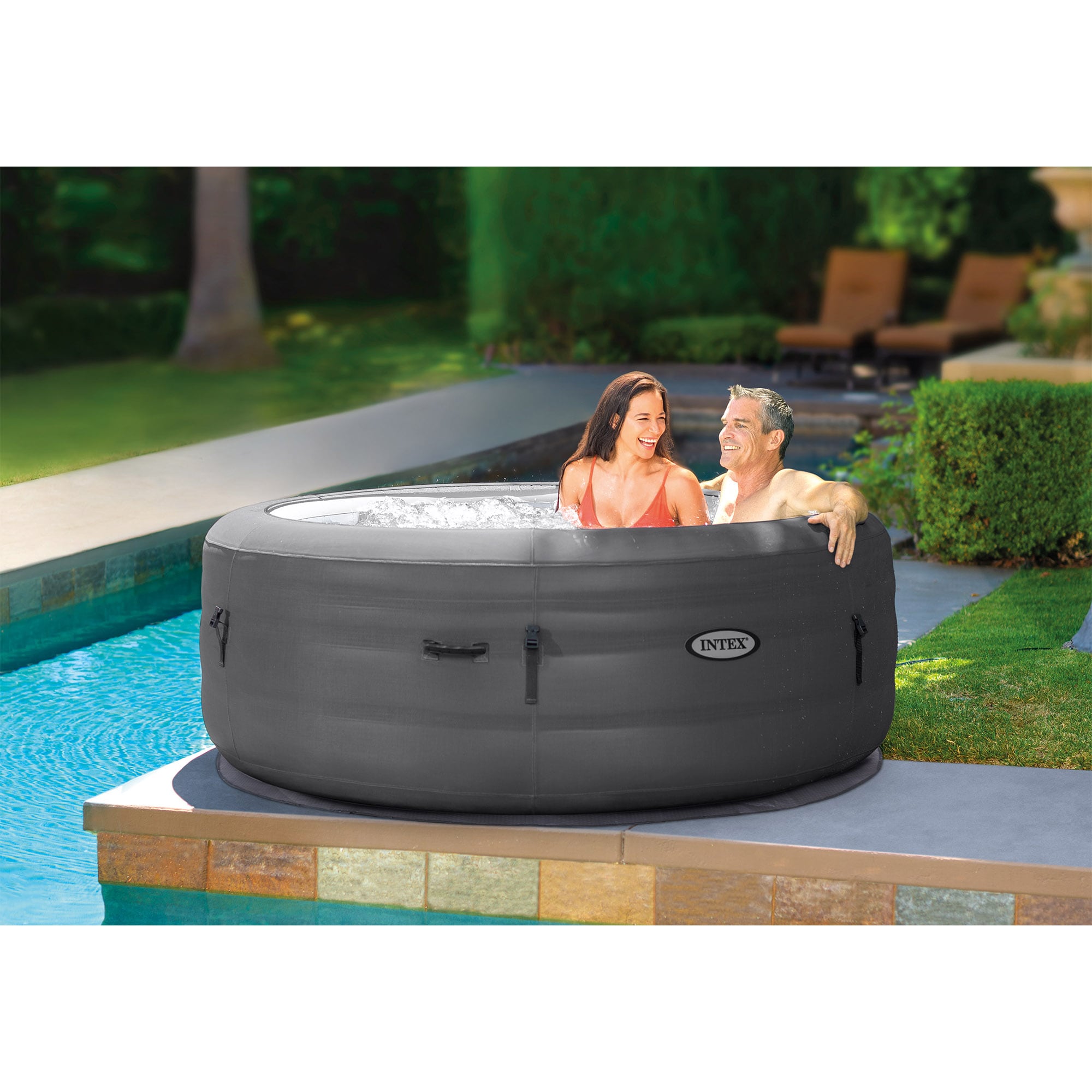 Intex 4 Person Inflatable Round Hot Tub In The Hot Tubs And Spas