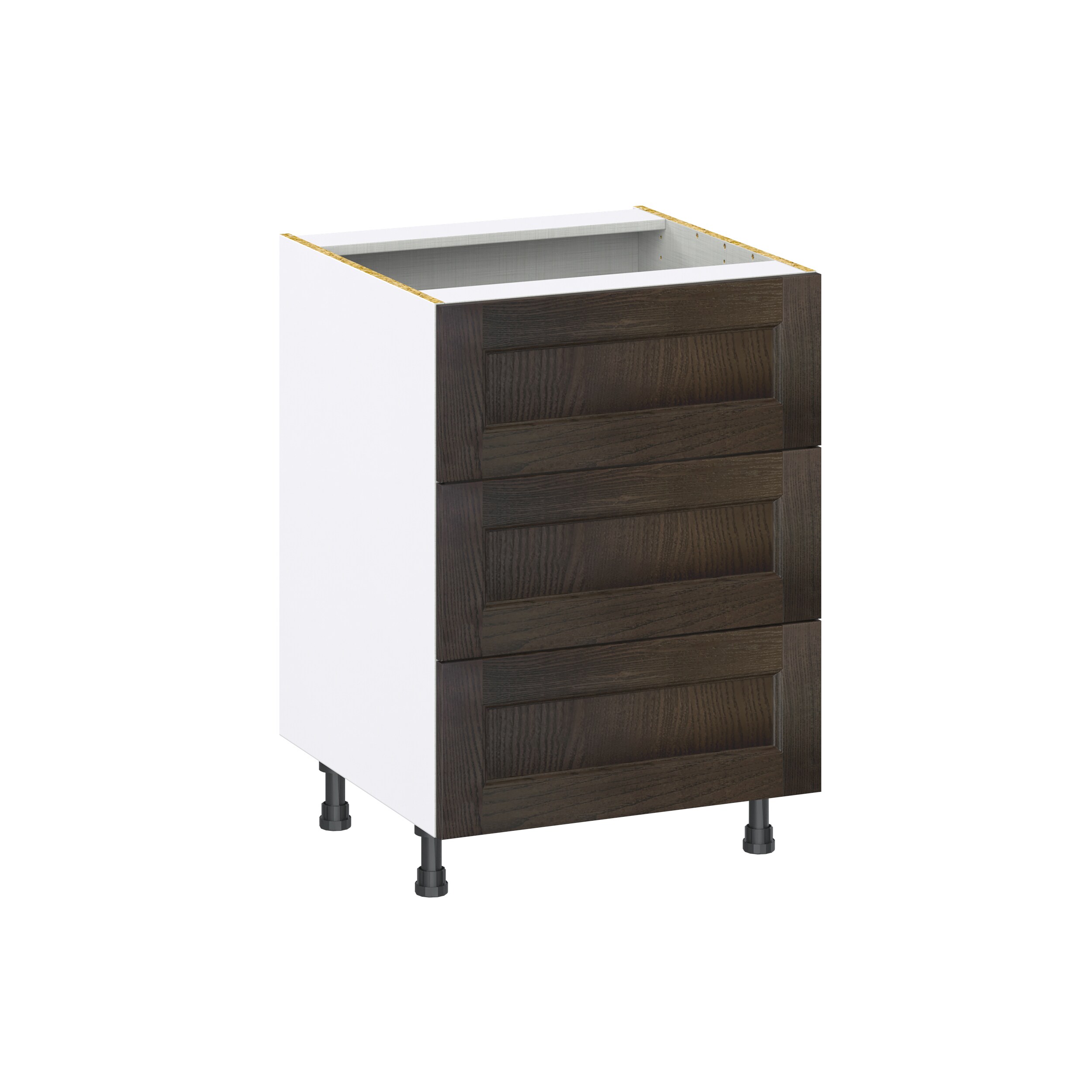 Hugo&Borg Montclaire 18-in W x 34.5-in H x 24-in D Wood 3-Drawer Base Fully Assembled Cabinet (Recessed Panel Style)