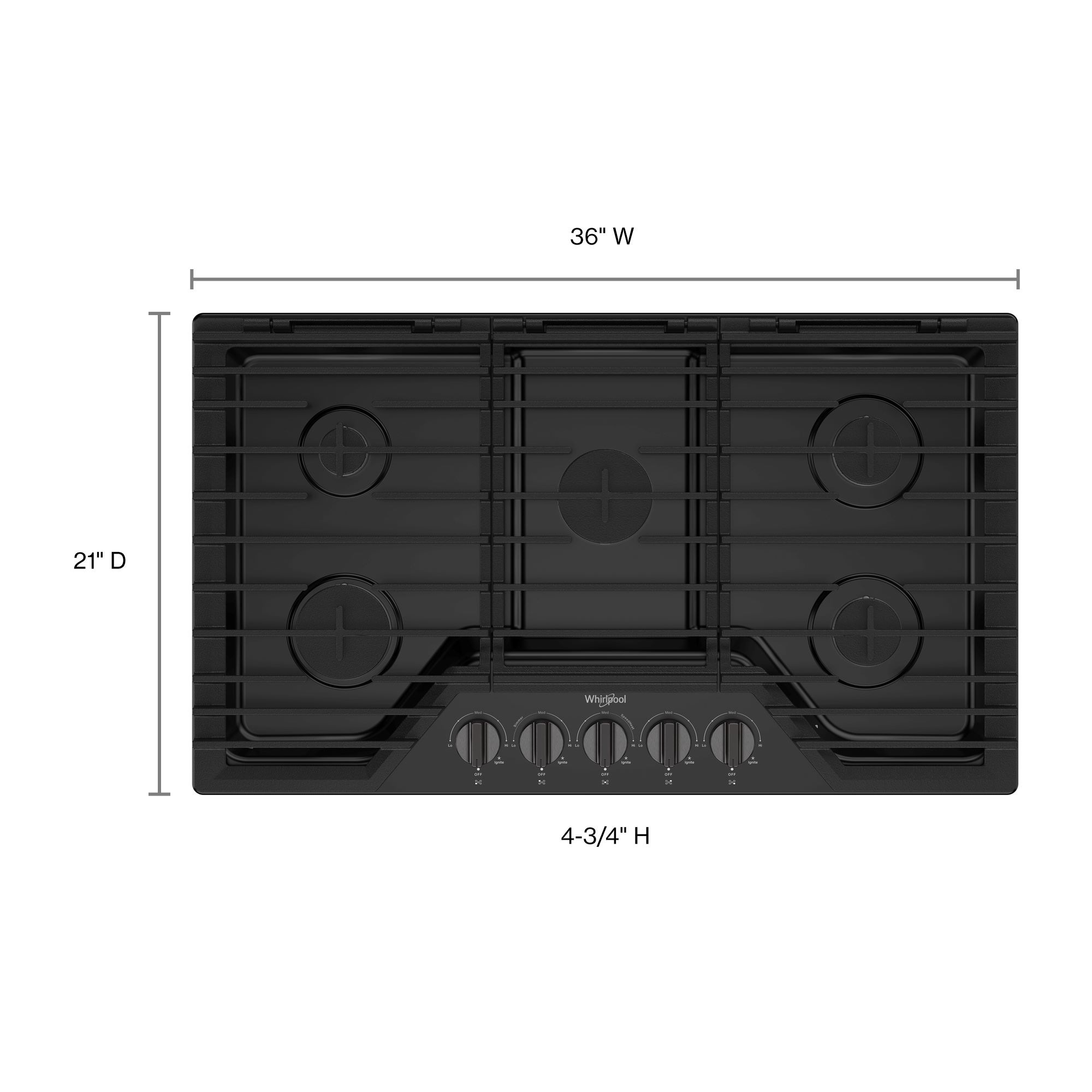 Whirlpool WCGK5036PV Gas-Cktp - View #2