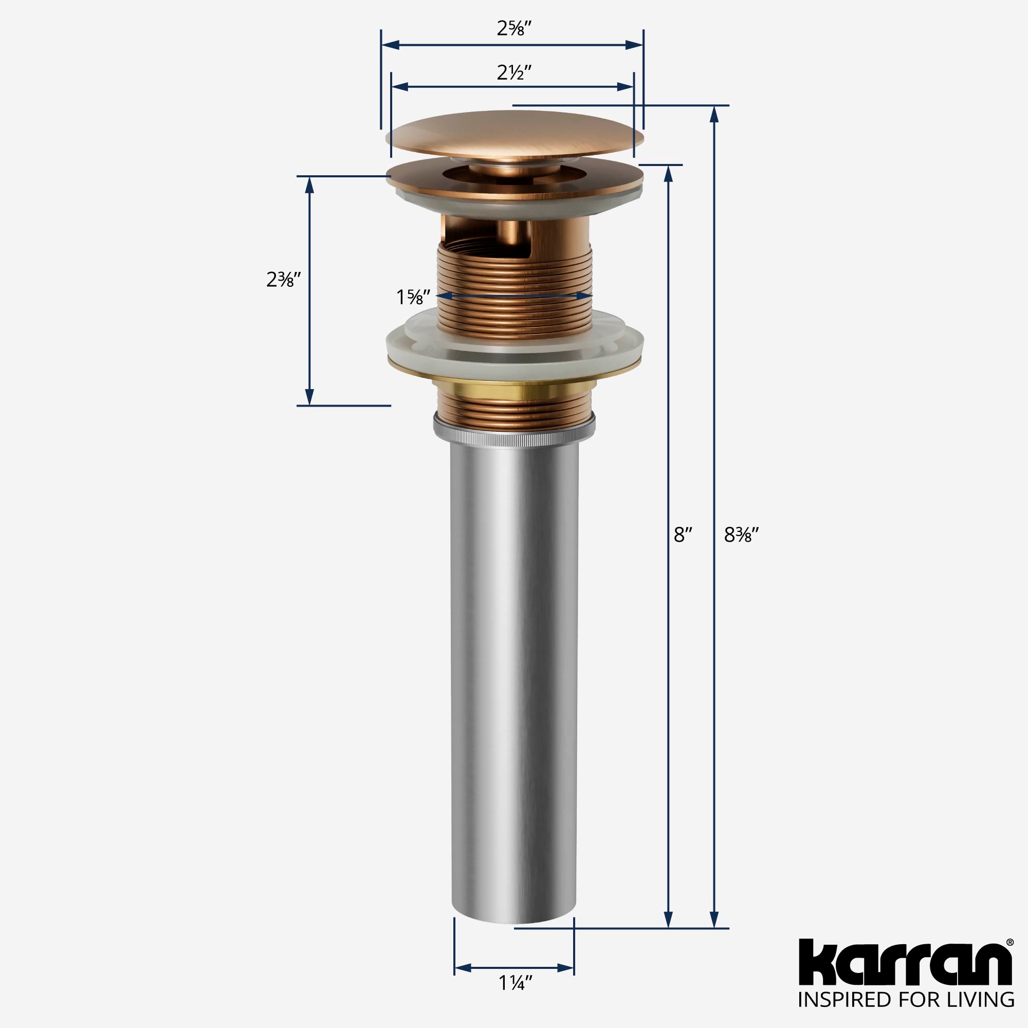 Karran PUOF25BC Popup-Drains-Accessories - View #3