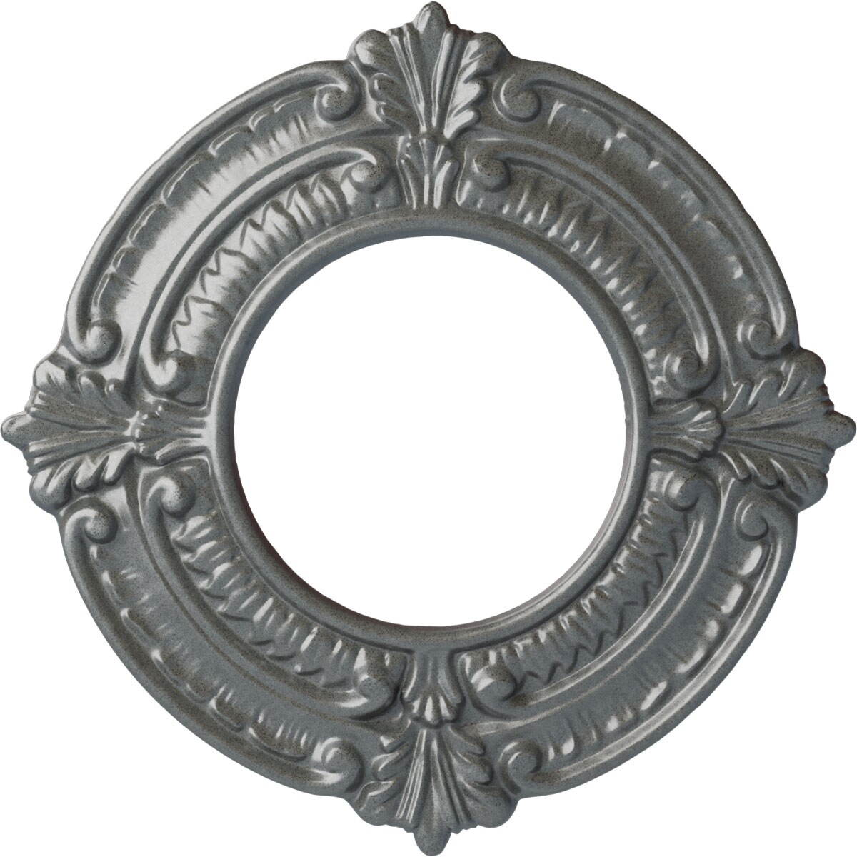 Ekena Millwork CM09BNPLS Benson 9-in W x 9-in L Painted Platinum Polyurethane Whole Ceiling Medallion