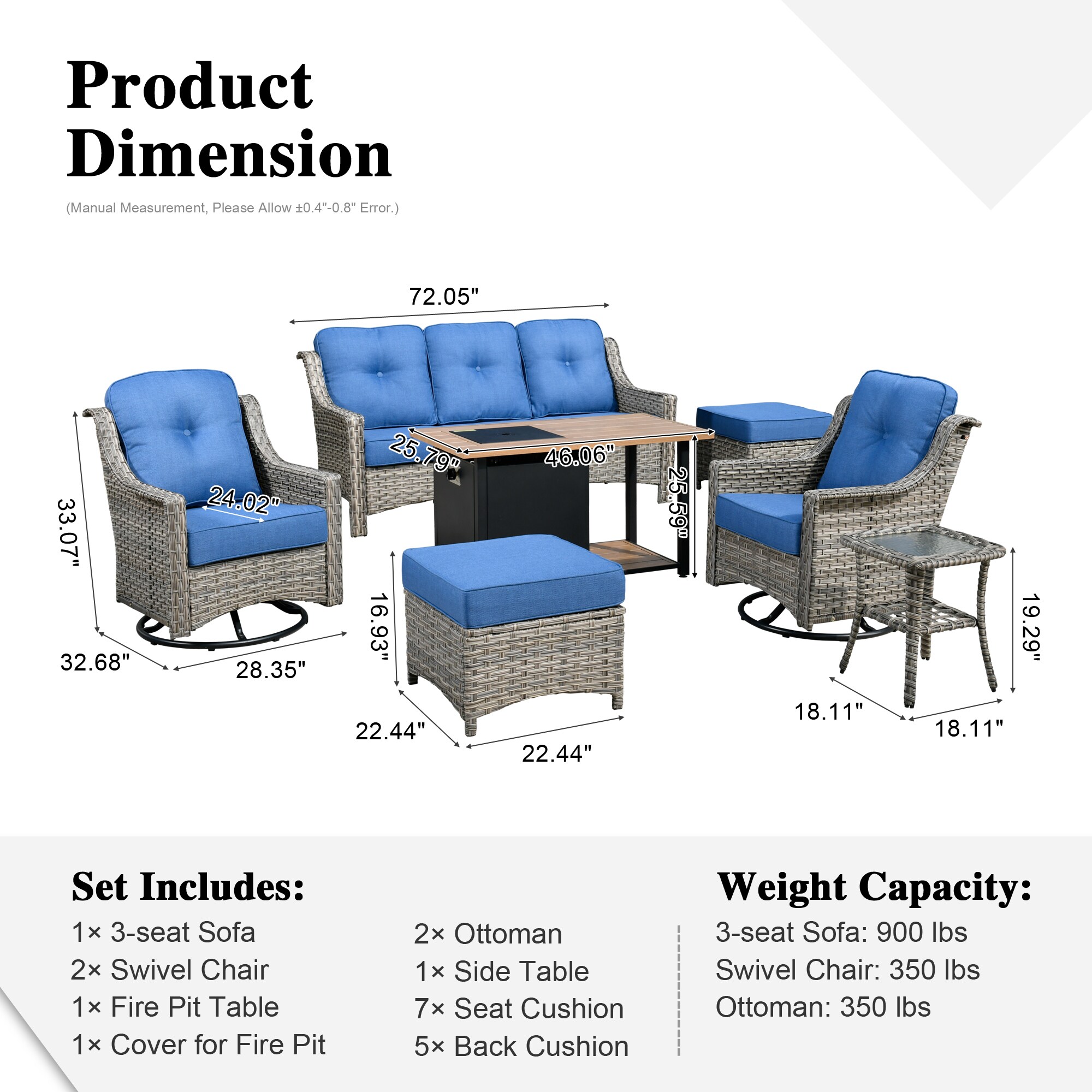 Ovios RFP11PD5-6Y Patio-Conversation-Sets - View #7