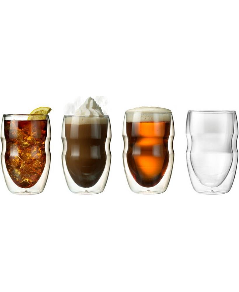 Serafino Double Wall 16 oz Iced Tea & Coffee Glasses - Set of 6