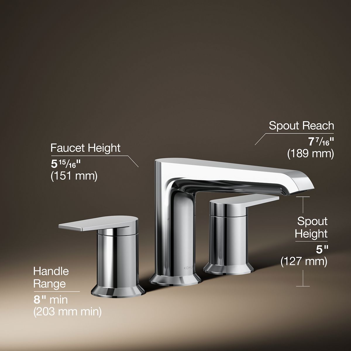 KOHLER T25740-4-CP Roman-Tub-Faucets - View #3