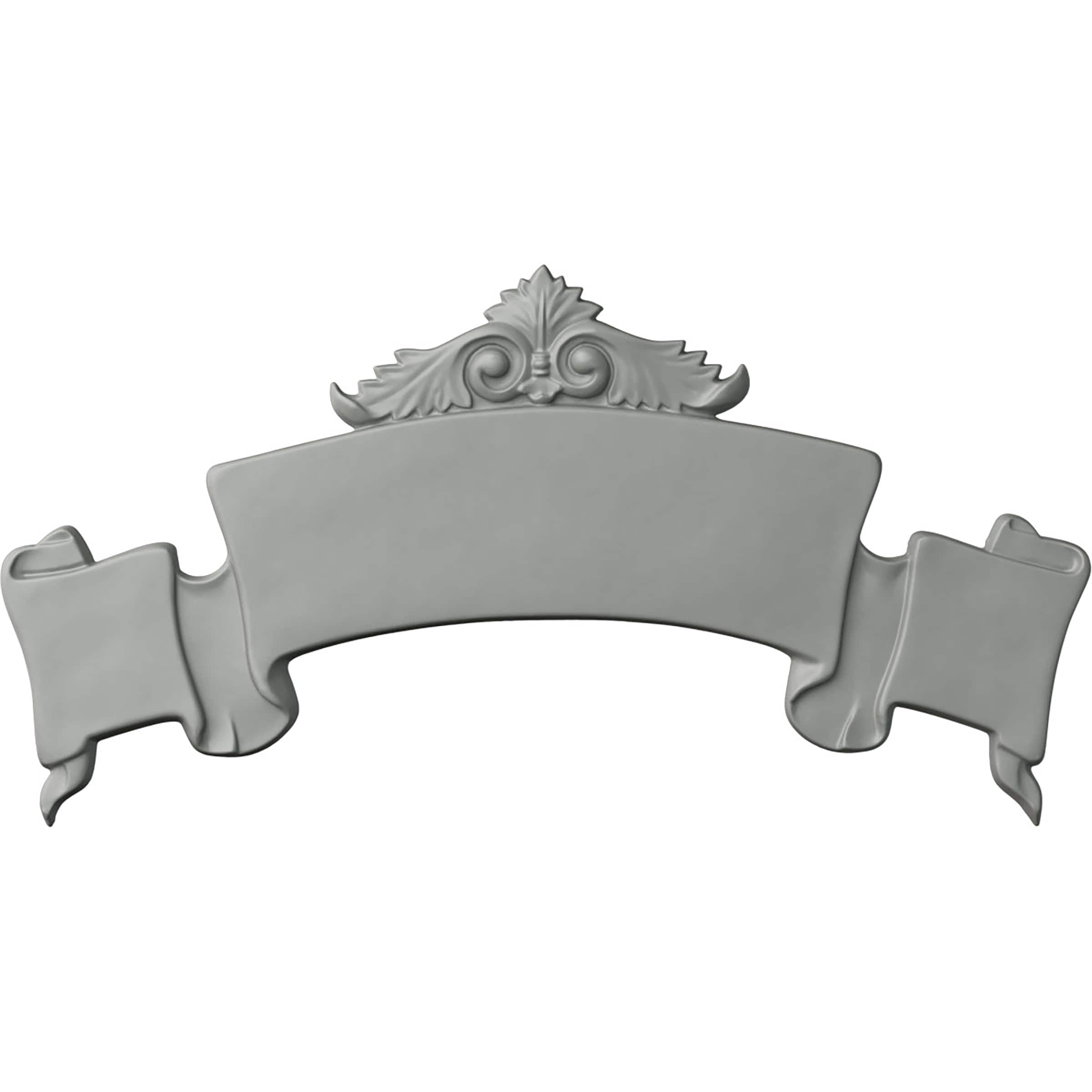 Ekena Millwork ONL19X10X01BA Banner 18.875-in W x 9.5-in H Primed Applique