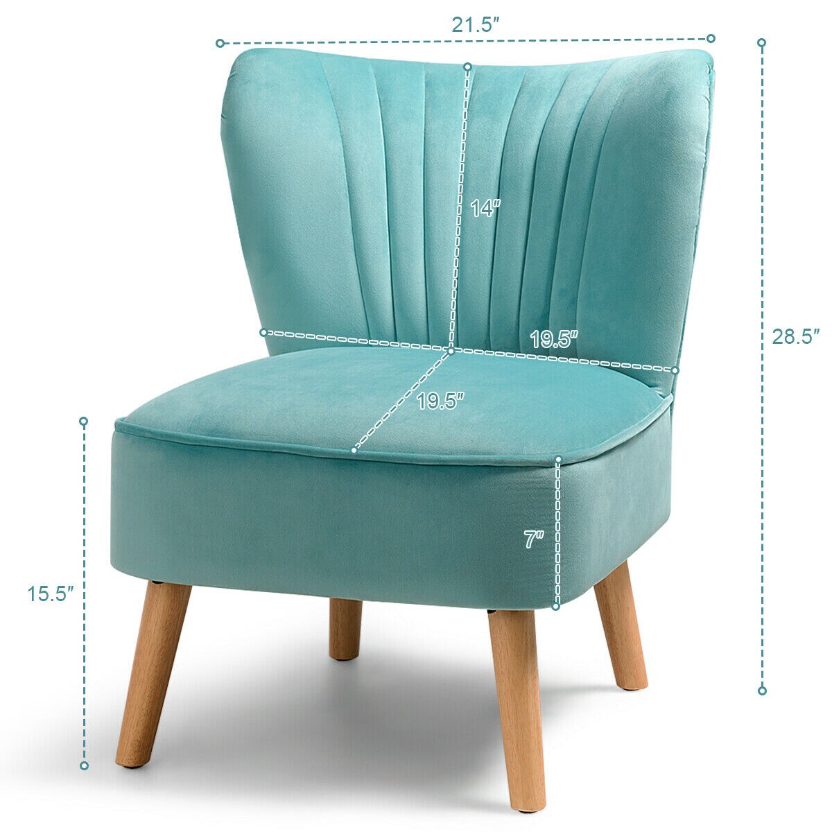 duck egg blue cocktail chair