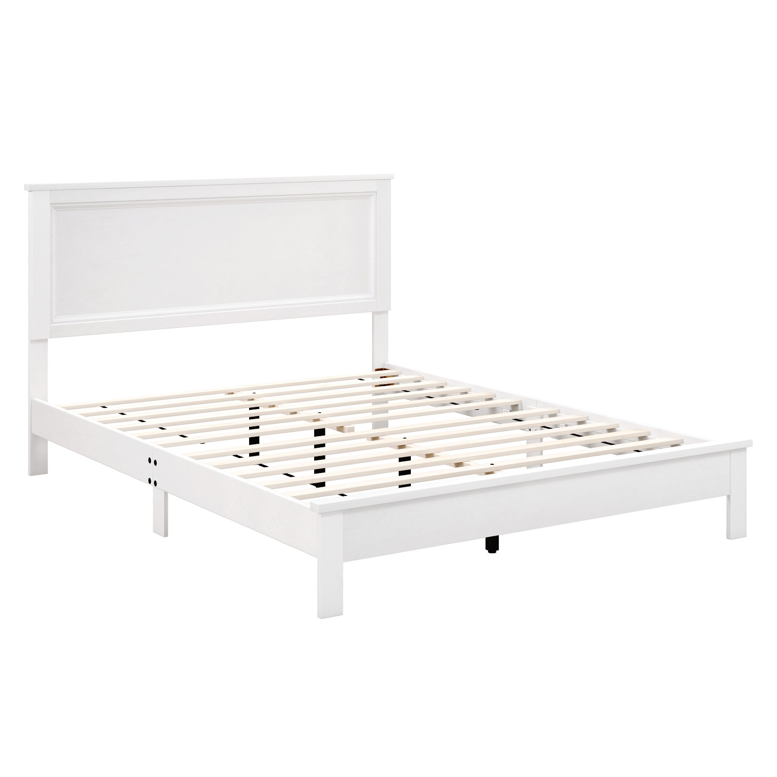 Slickblue Wooden Queen Sized Platform Bed Frame with Slat Support and Under Bed Storage for Bedroom Guest Room or Apartment -Available in Different