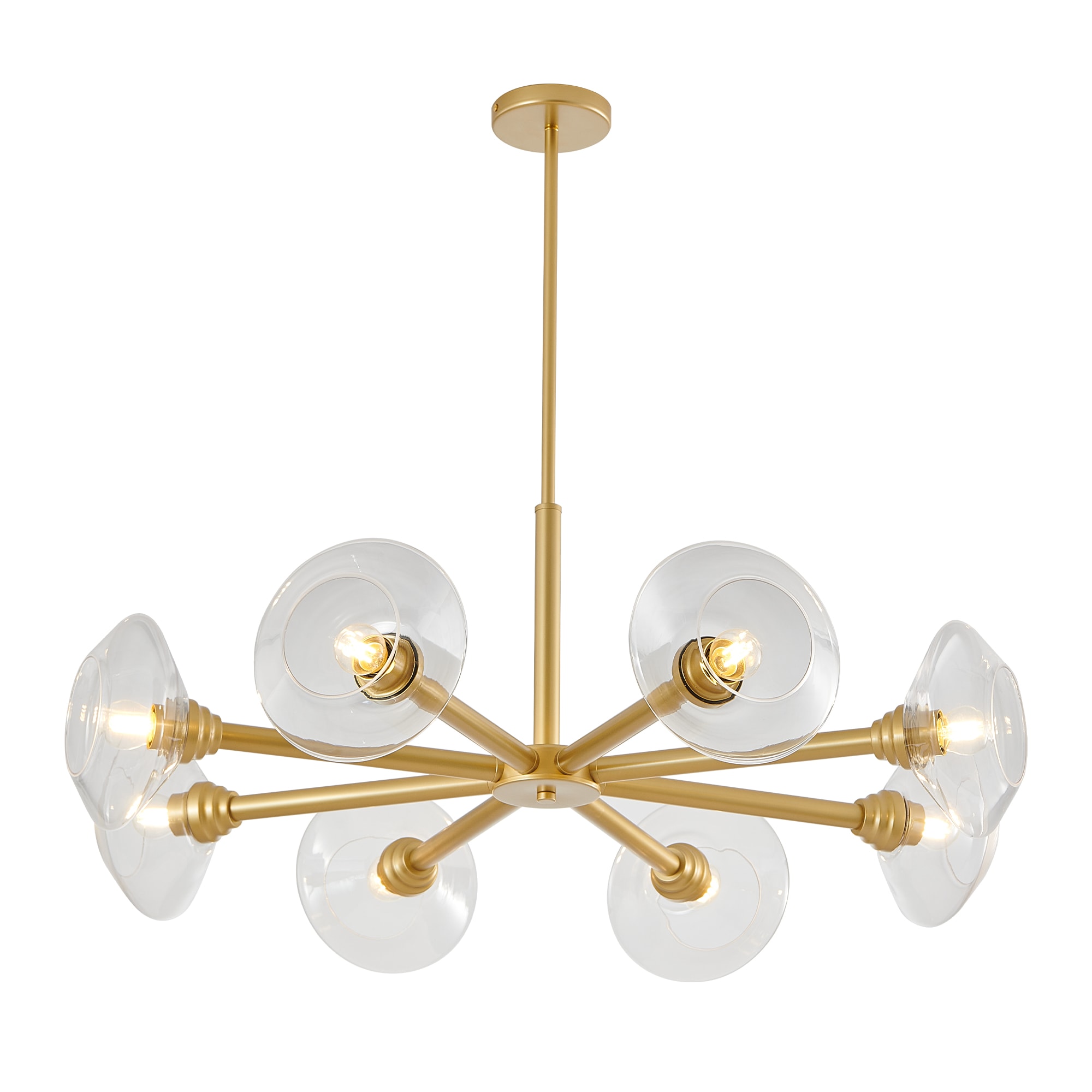 RKZHOPT Chandeliers 8 -Light Multiple finishes Gold Iron Chandelier