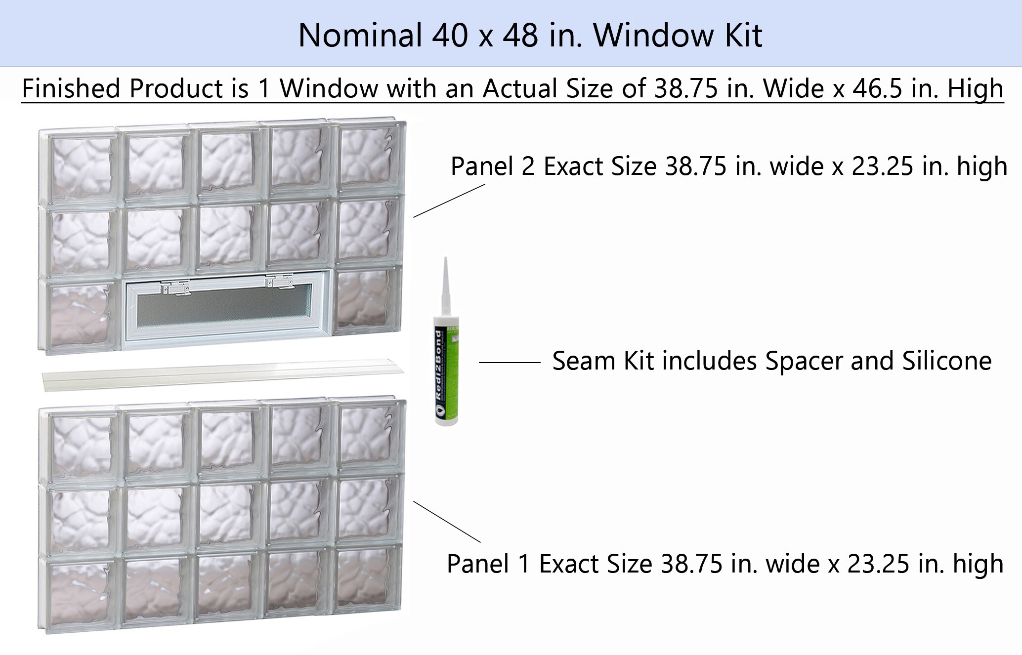 REDI2SET V4048DC Glass-Block-Windows - View #2