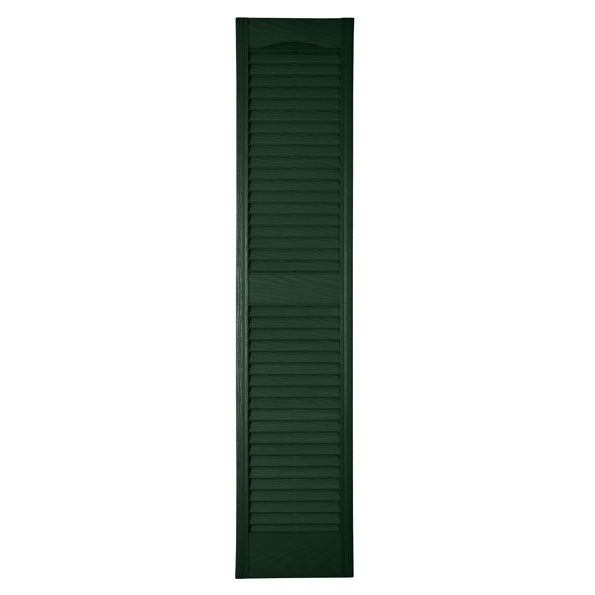 RELIABILT LVRCT1055331 10-in W x 55-in H Heritage Green Louvered Polypropylene Exterior Shutters ( 2 -Pack )
