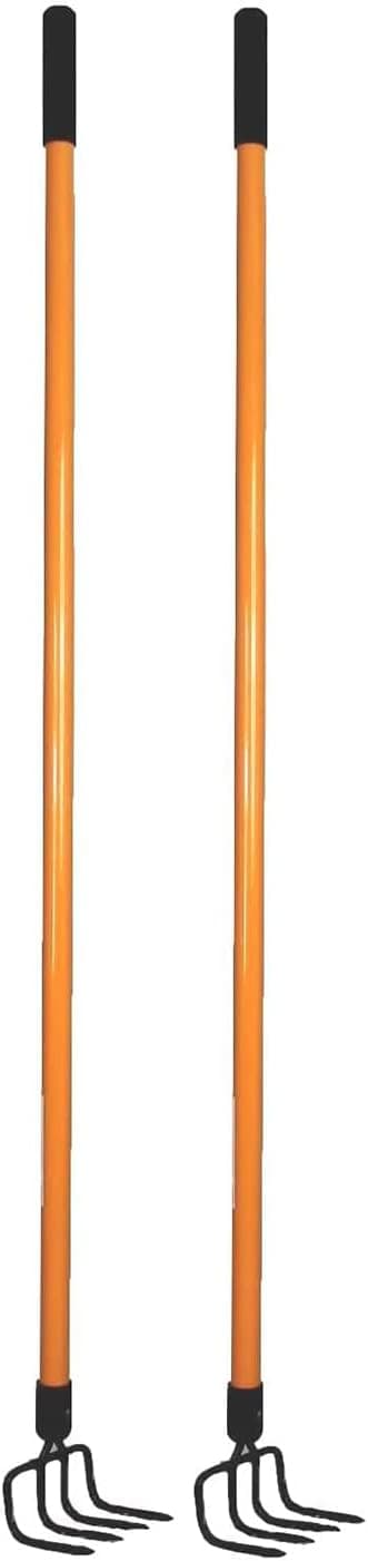 Ashman Online CULTIVATOR2PACK 60 L Fiberglass -Handle Steel Garden Rake