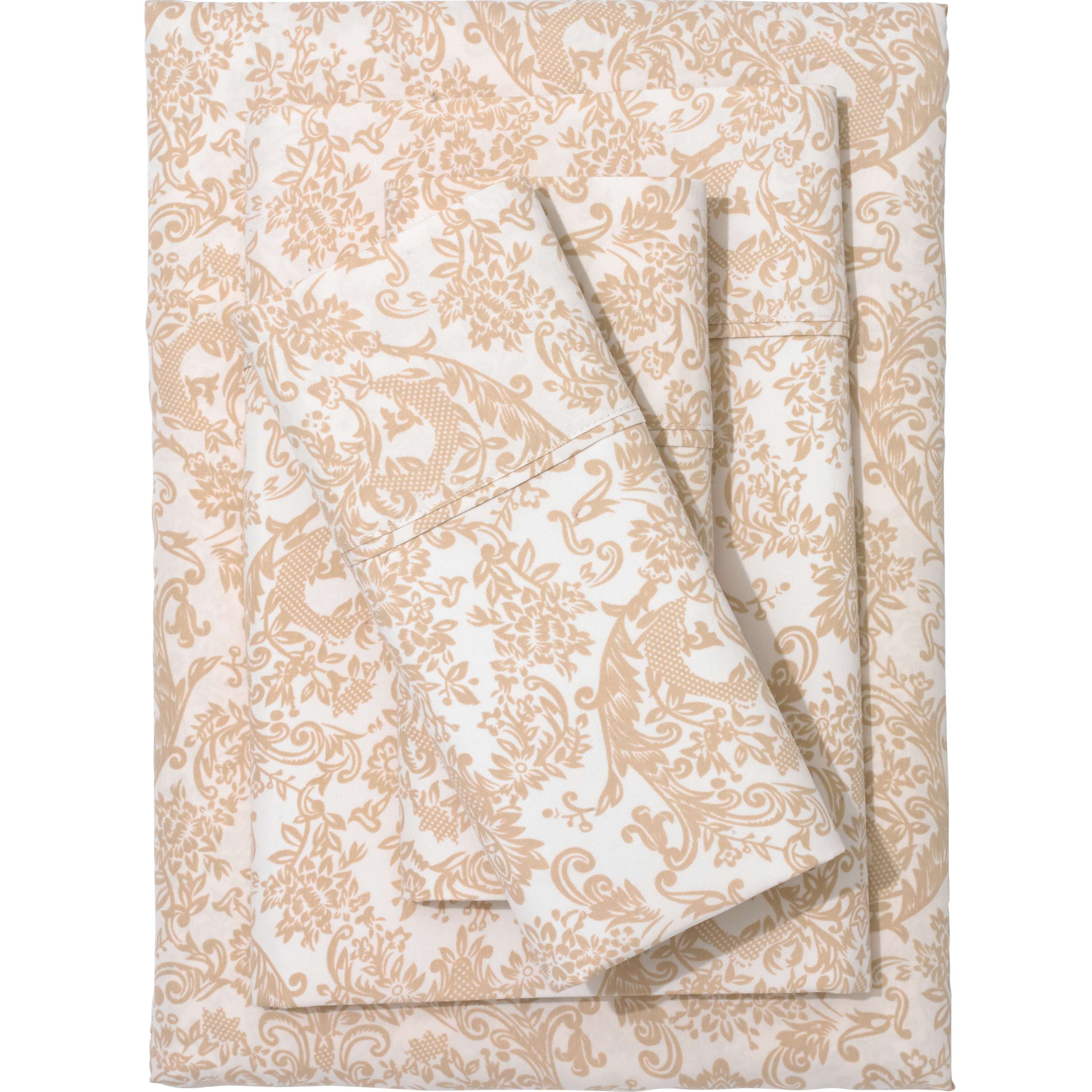 BrylaneHome 196391004861 Printed Damask 6 Piece Sheet Set