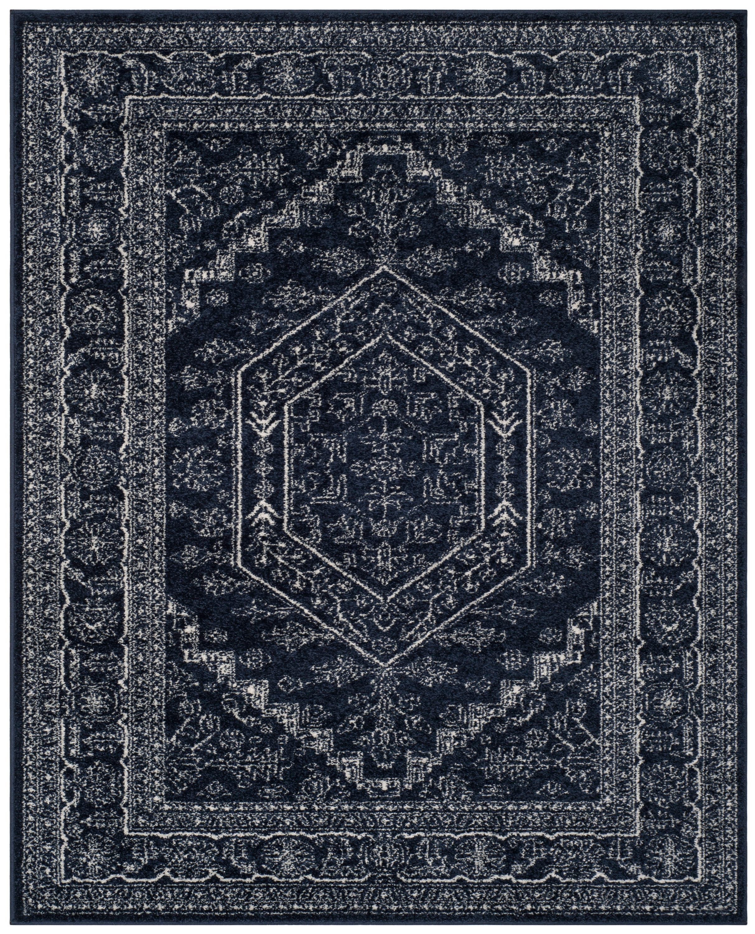 Safavieh ADR108N-10 Adirondack Herati 10 x 14 (ft) Loomed Polypropylene Navy/Ivory Rectangular Indoor Vintage Area rug