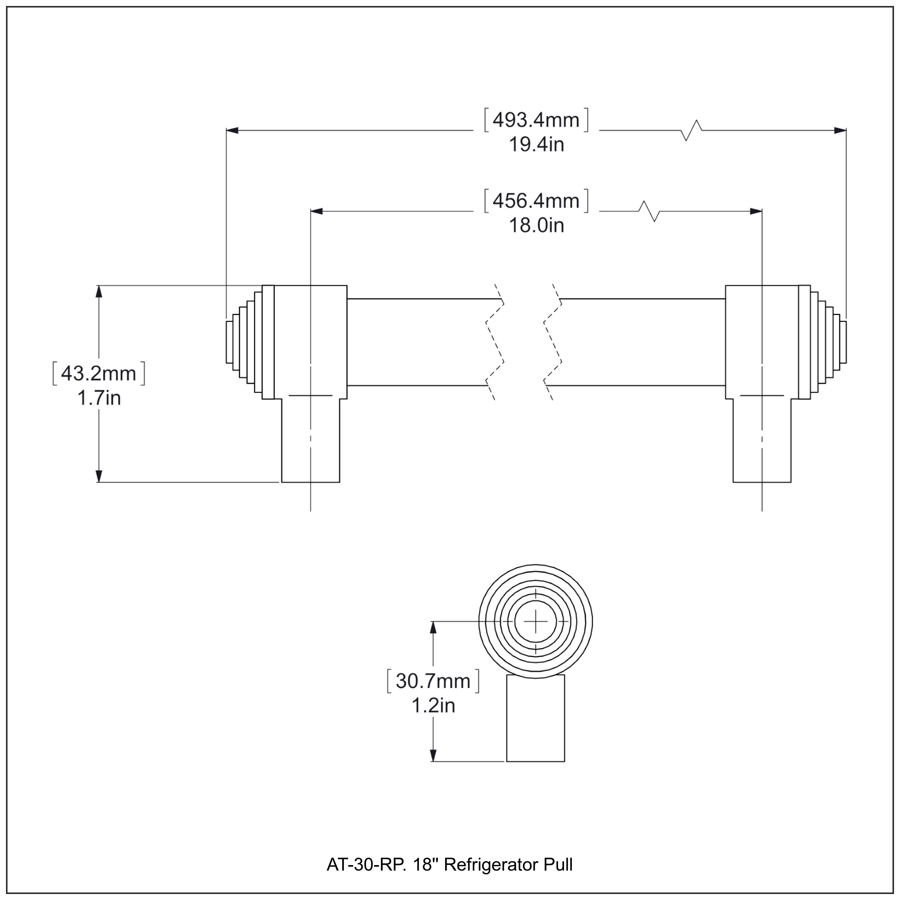 Allied Brass AT-30-RP-BBR Cabinet-Pulls - View #3