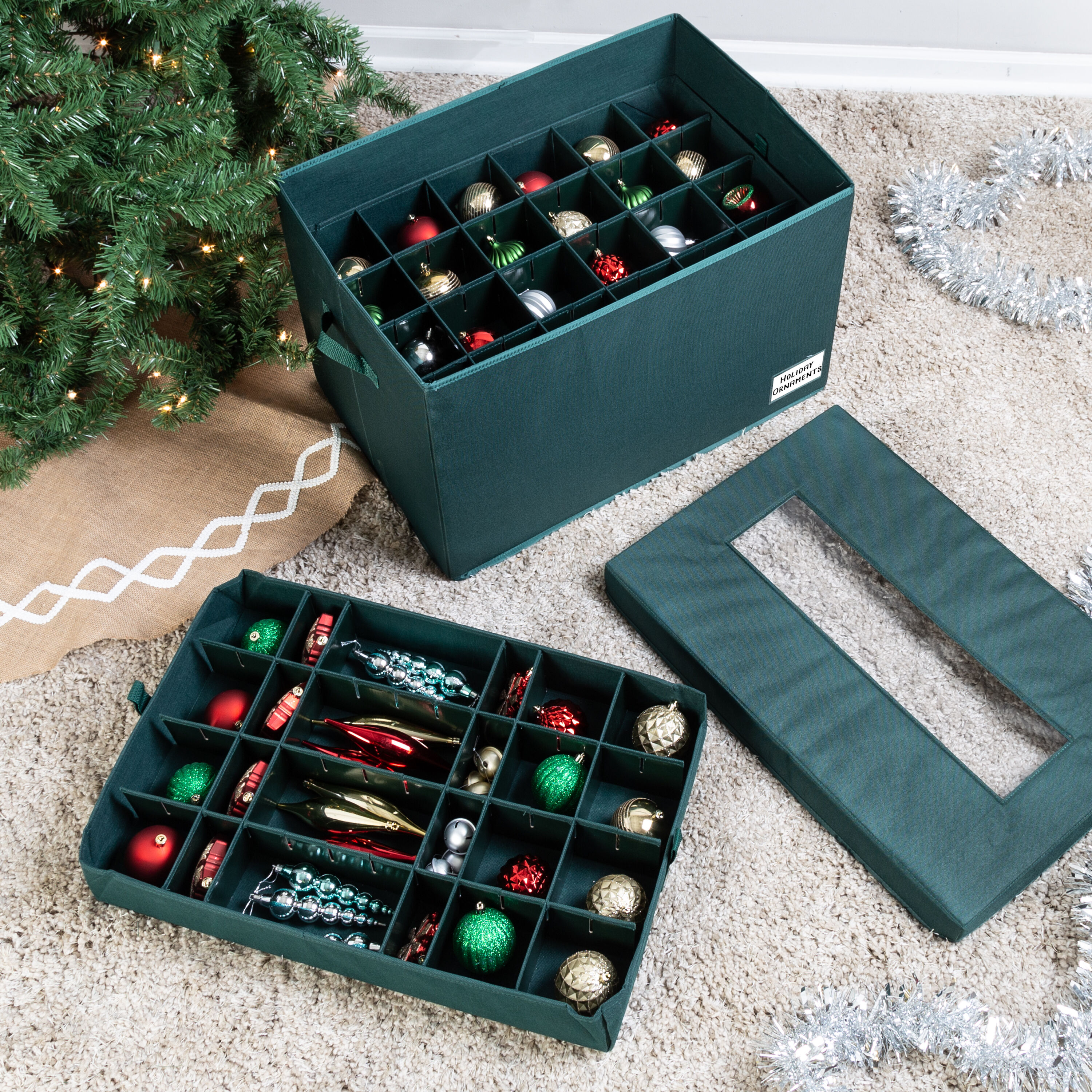 16 x 11 Christmas Latching Plastic Storage Bin - Christmas Decor Boxes & Storage - Seasons & Occasions