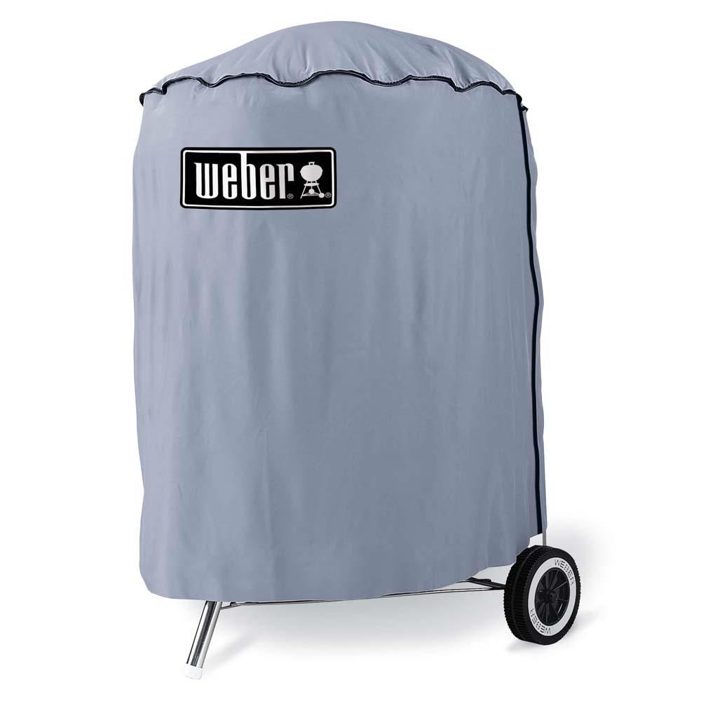 Weber 23.5-in W x 32.5-in H Blue Charcoal Kettle Grill Cover in the at