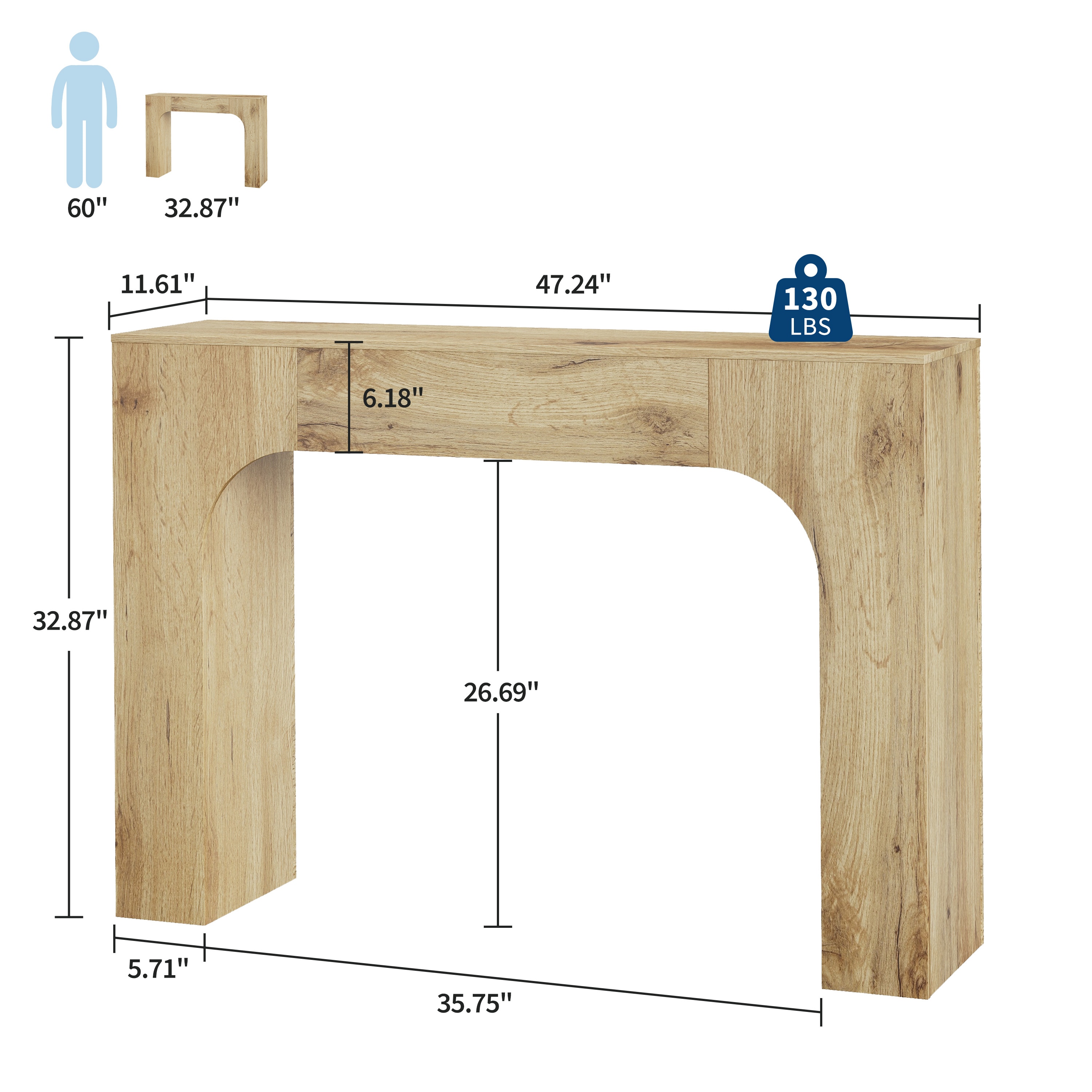DEXSO CHUIBNMGNBNV1RFT Console-Sofa-Tables - View #2