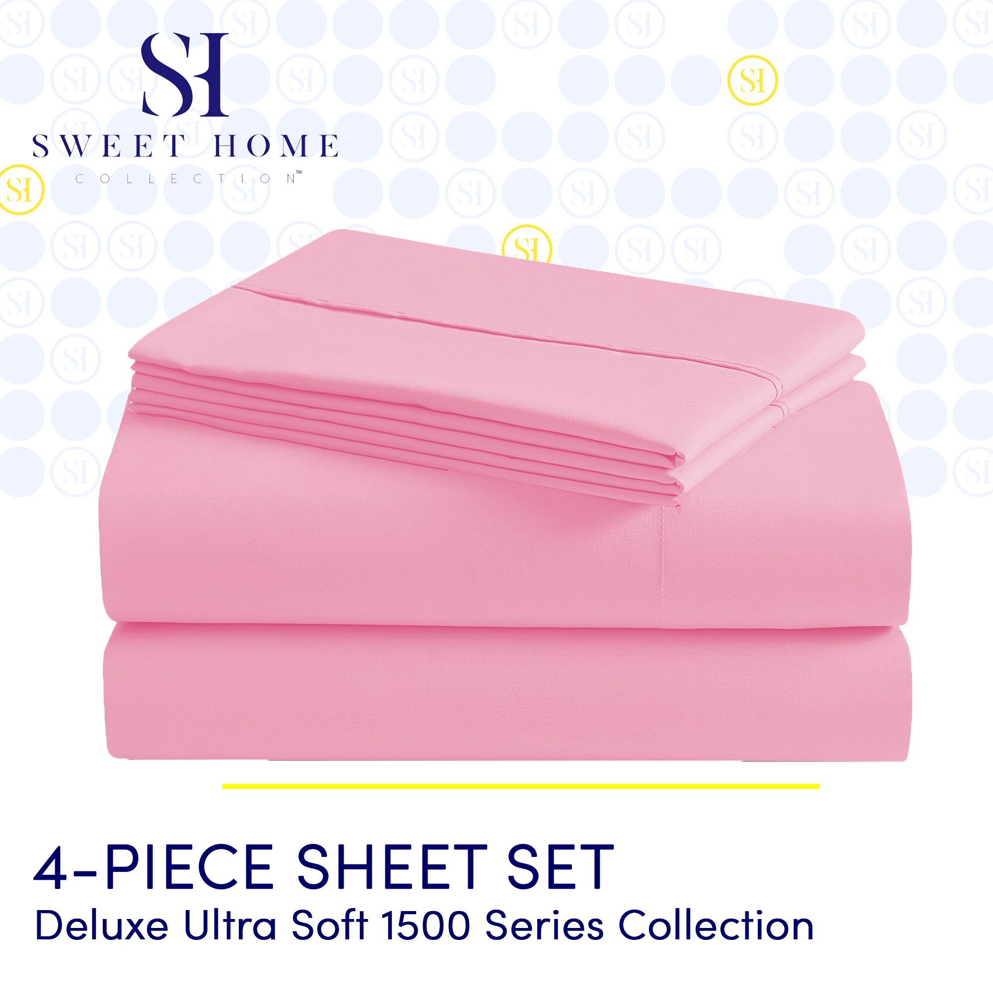 Sweet Home Collection LOW-4P-SH-XL-PNK Sheet-Sets - View #2