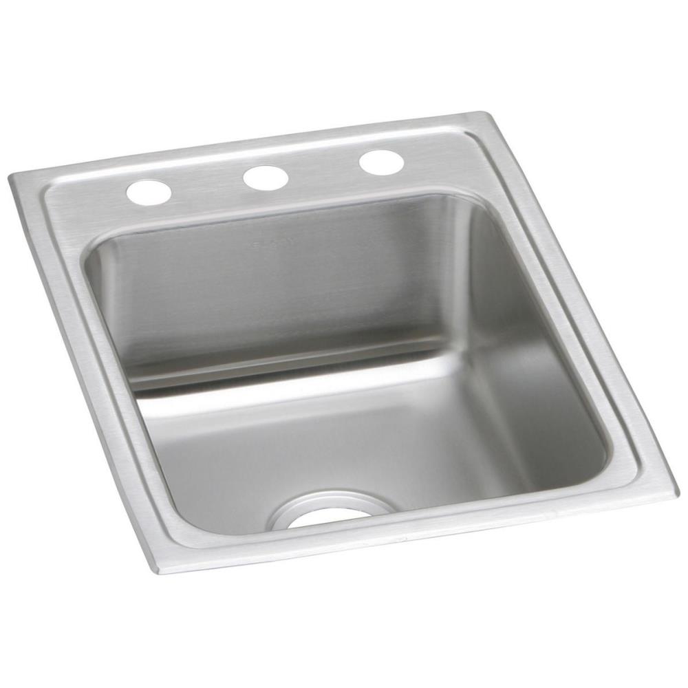 Elkay PSR1722OS4 Gourmet Drop-In 17-in x 22-in Stainless Steel Single Bowl Kitchen Sink