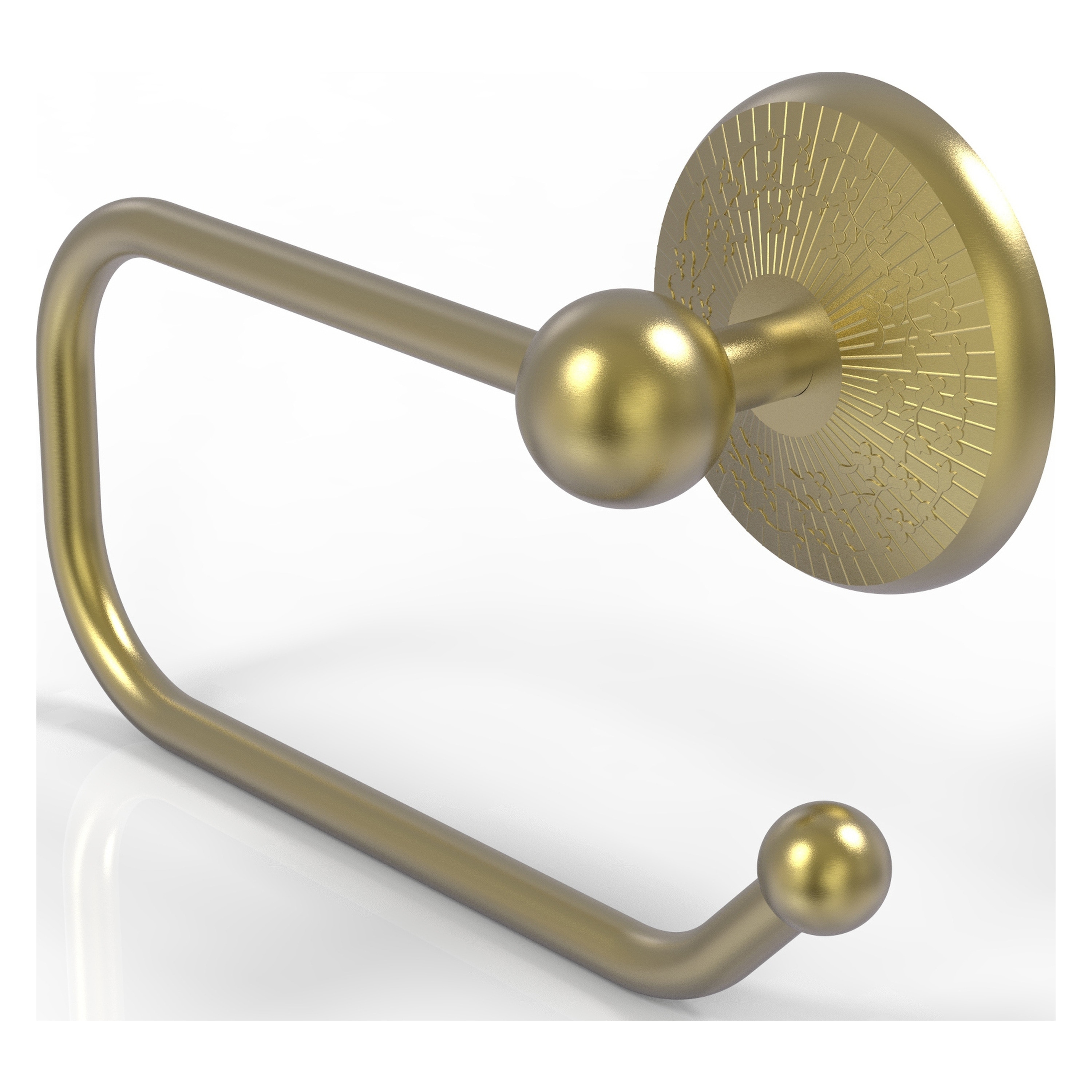 Allied Brass PMC-24E-SBR Prestige Monte Carlo Satin Brass Wall mount Single post Toilet Paper Holder 1 -Rolls
