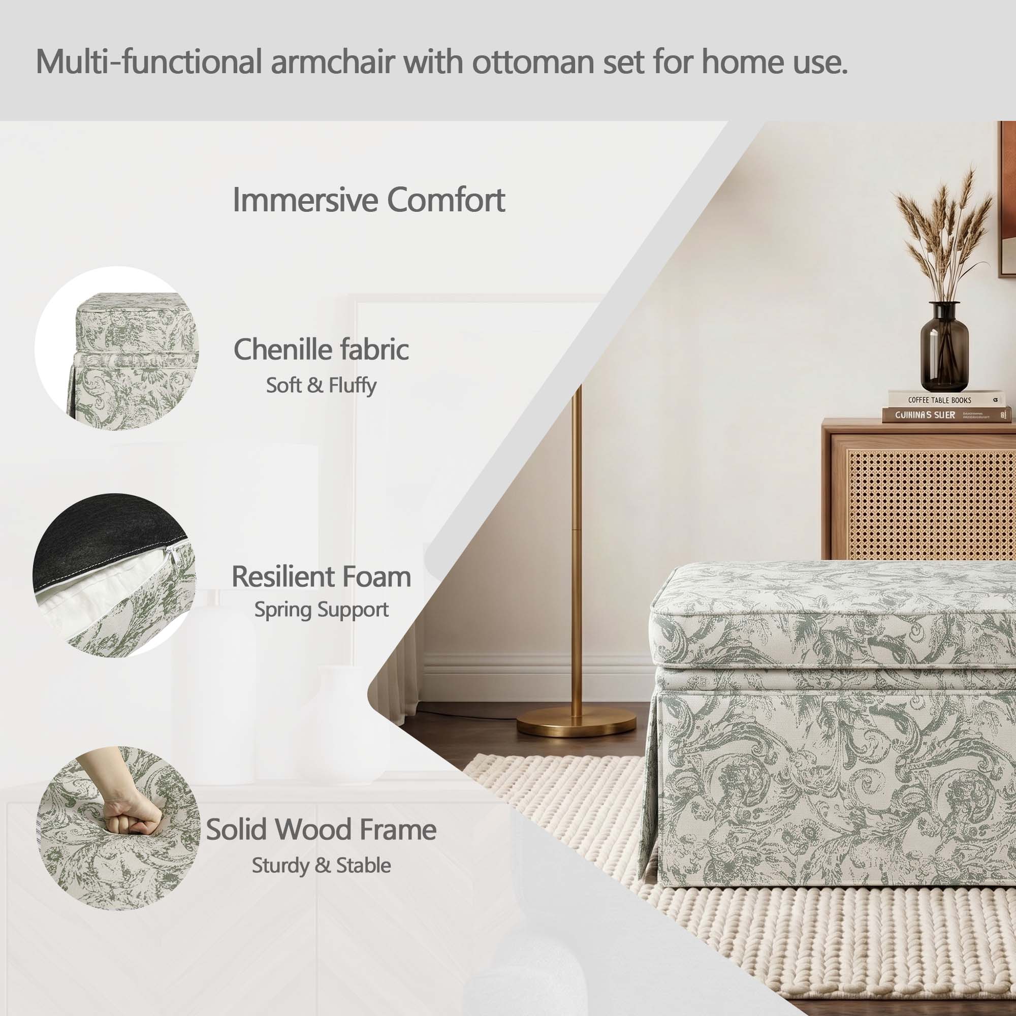 Dreamsidea LS-CH0073S-R GR-OT Indoor-Ottomans - View #10