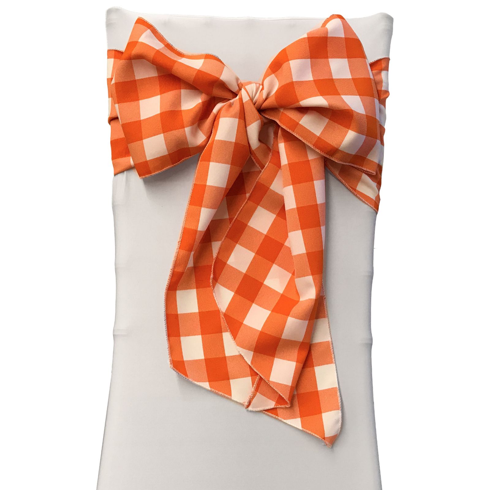 Slickblue - Checkered Polyester Chair Bow Sashes with Double Sided Fabric for Catering and Event ...