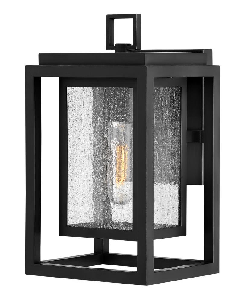Hinkley 1000BK Republic 1 -Light 12-in H Black Hardwired Integrated LED Outdoor Wall Light