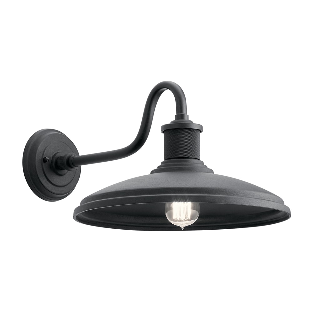 Kichler 49981BKT Allenbury 1 -Light 9-in H Black Hardwired Outdoor Wall Light