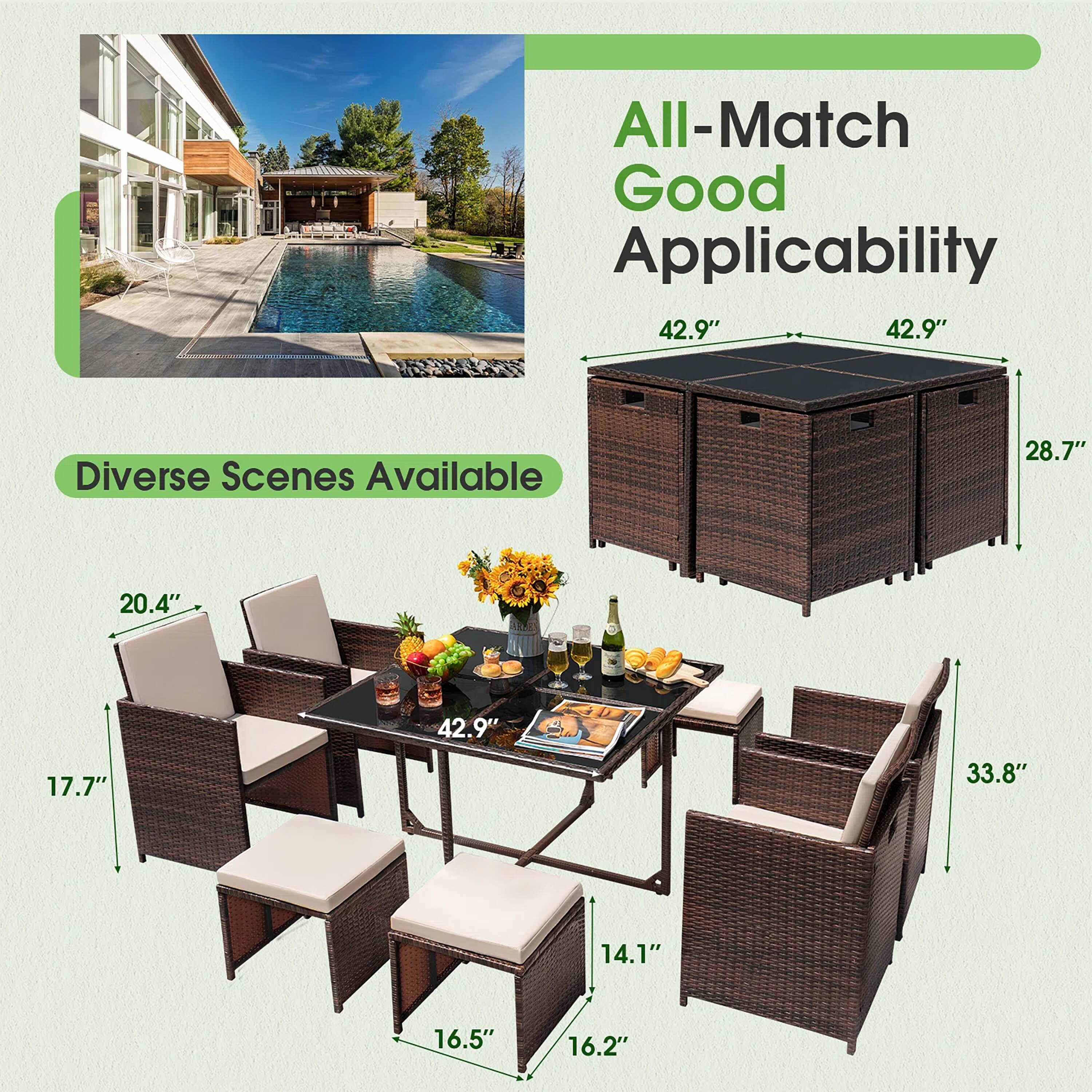 Vineego LS-LCRF2T2C2F7 Patio-Dining-Sets - View #8