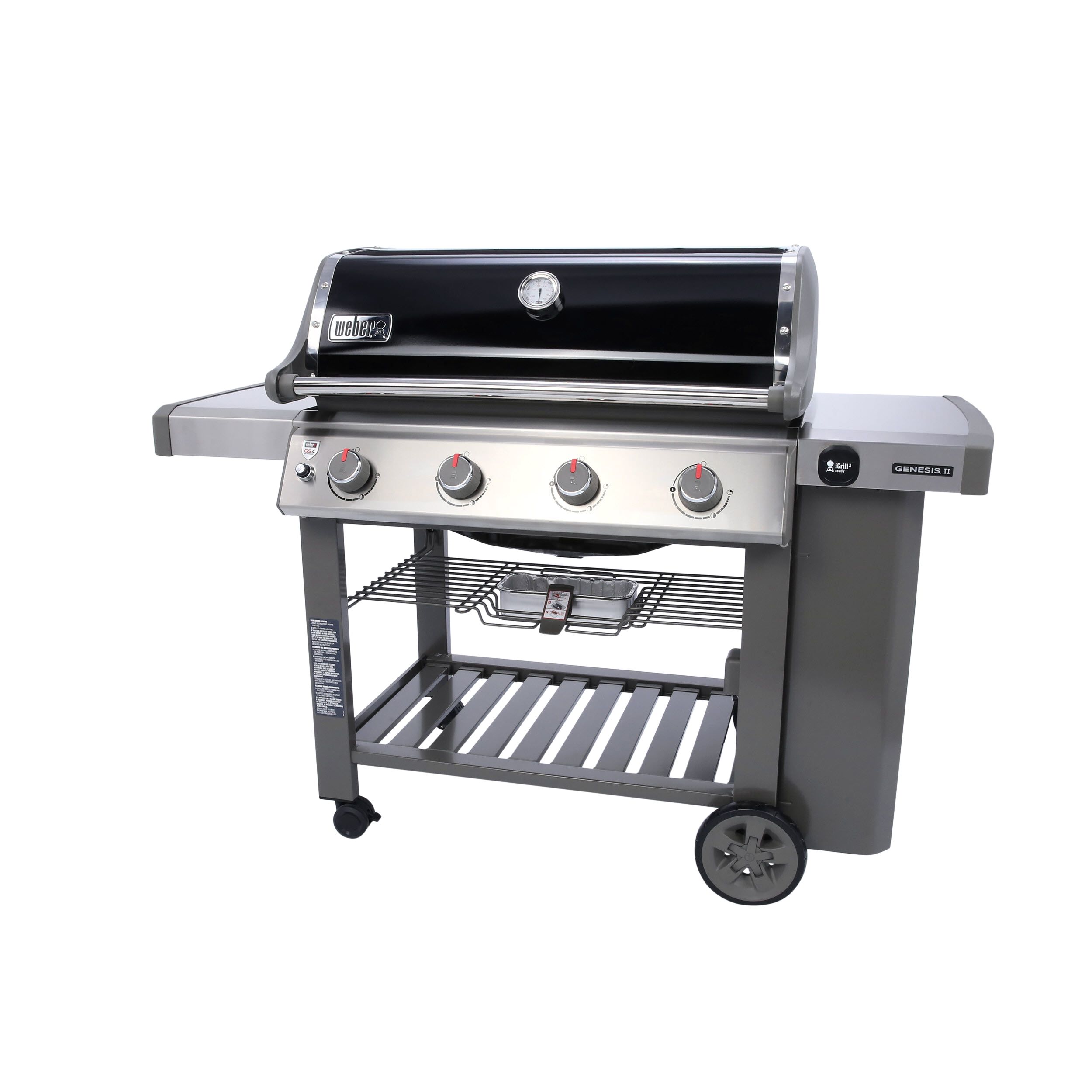 Weber Genesis Ii E 410 Black 4 Burner Liquid Propane Gas Grill In The Gas Grills Department At Lowes Com