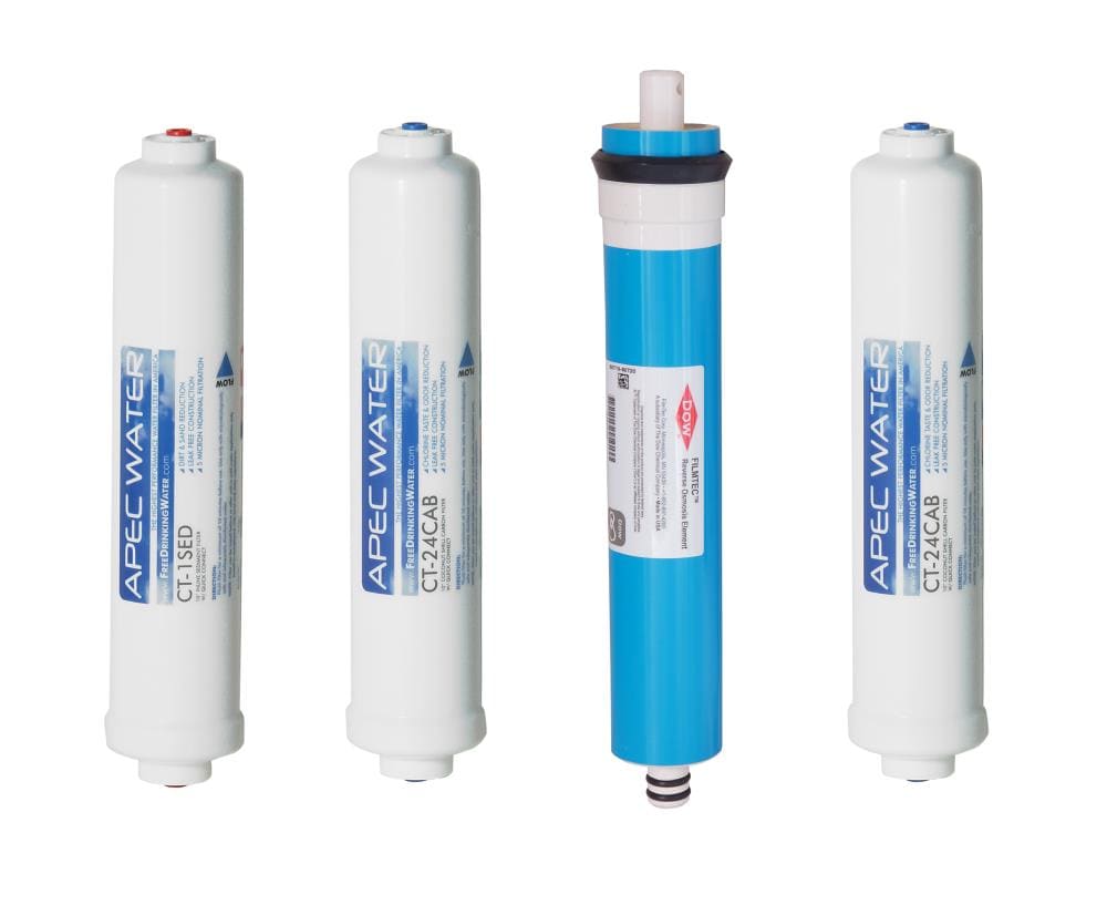 APEC Water FILTER-MAXCTOP ULTIMATE FILTER-MAXCTOP 90 GPD Stage 1-4 Complete Reverse osmosis Above sink Replacement Filter 4 -Pack