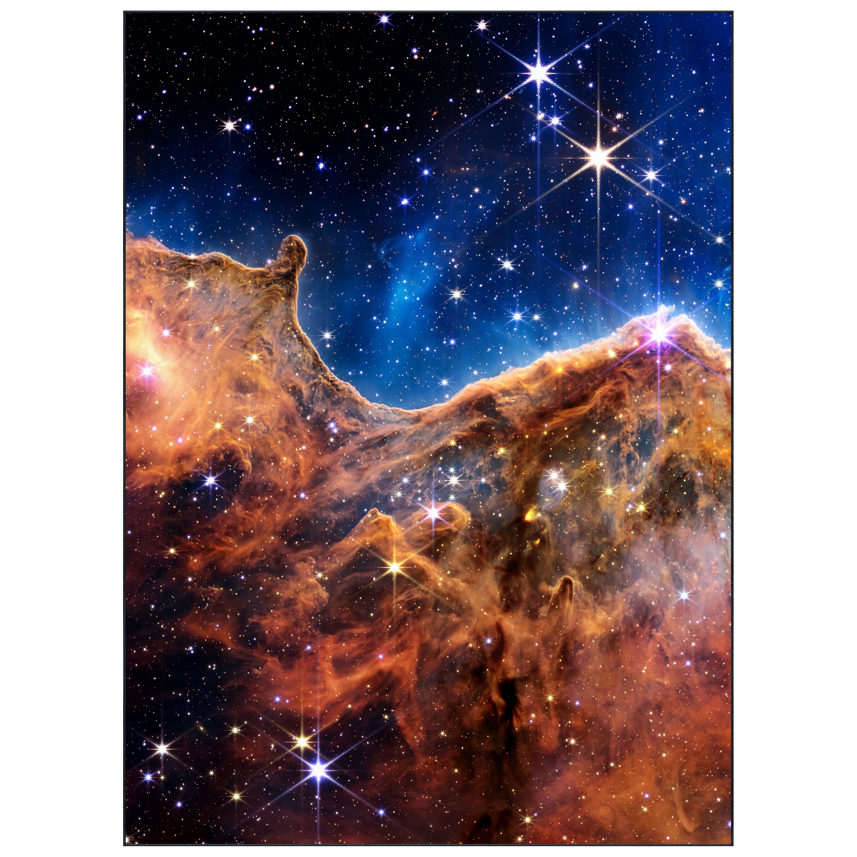 Empire Art Direct TDA-NS001A-0810C2 8 x 10 (ft) Polyester Multi-Colored, Brown, Blue Rectangular Indoor Abstract Area rug