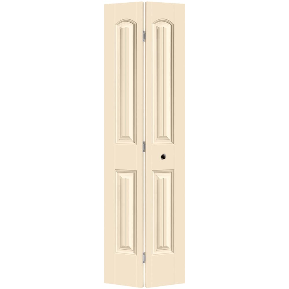 Masonite 1443494 Cheyenne 24-in x 80-in Cream N Sugar 2-panel Smooth Hollow core Prefinished Molded composite Closet Bifold Door ( Hardware Included )