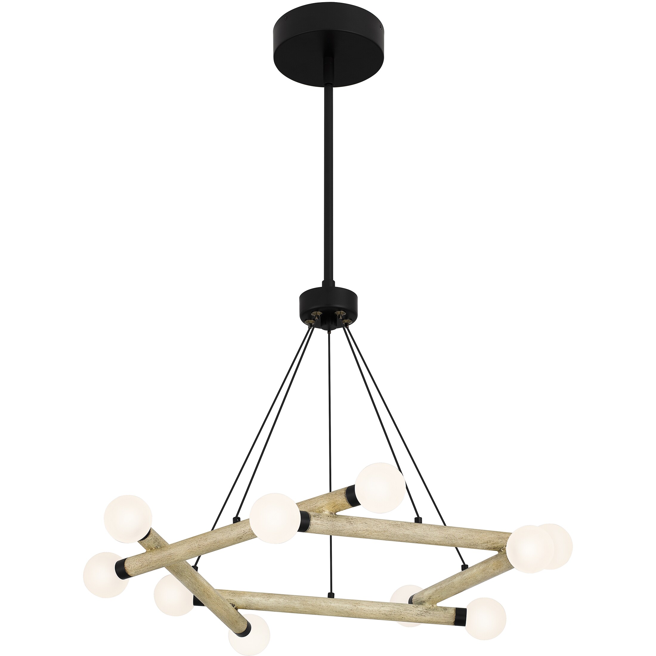 Quoizel PCCYP5023WA Cyprus 1-Light Whitewashed Walnut Modern/Contemporary LED Damp Rated Chandelier