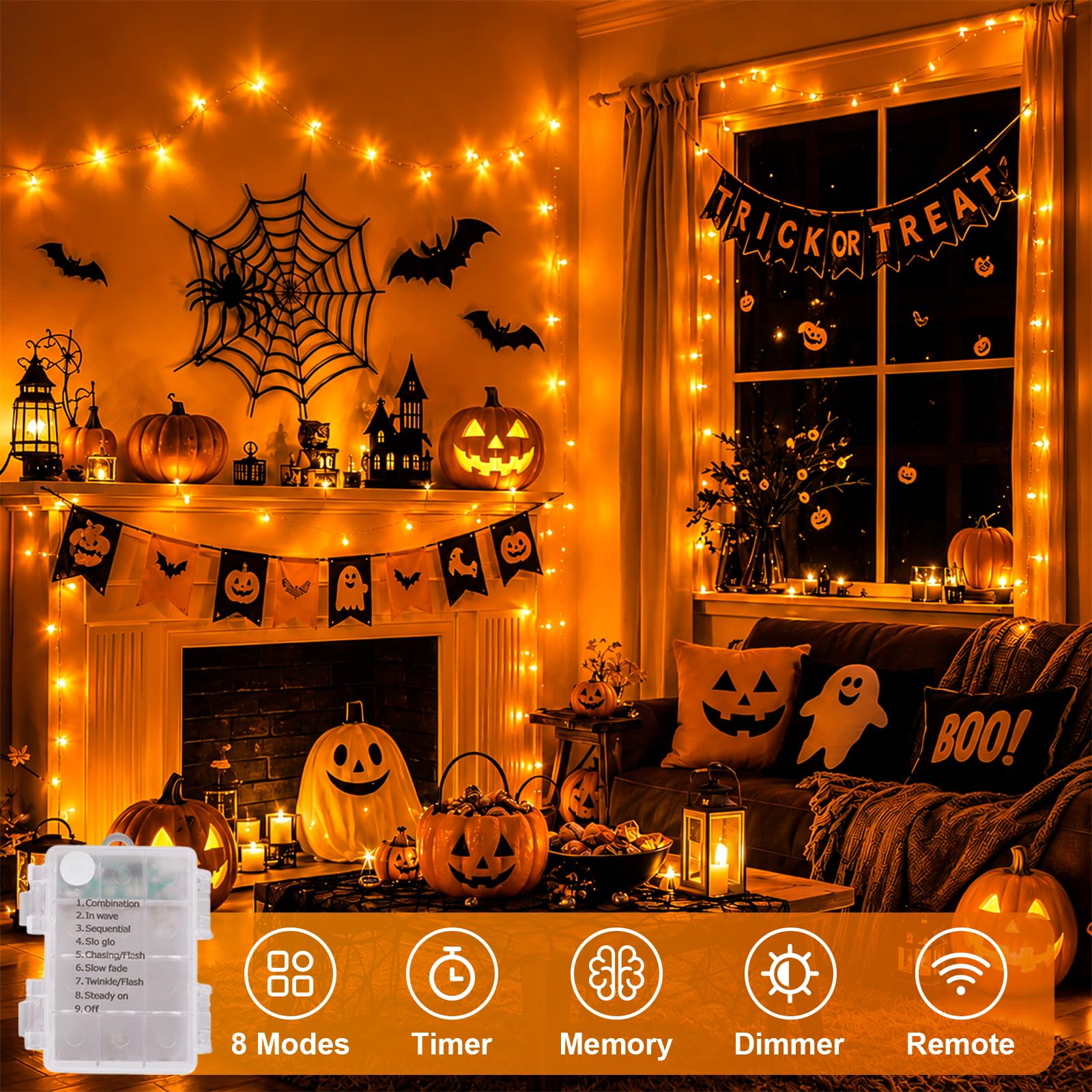 Oyezvary LOZ0812O181 Halloween-String-Lights - View #2