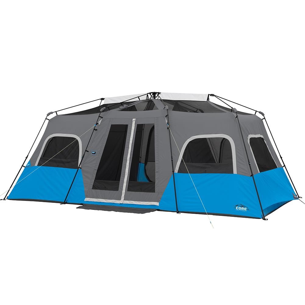 Core 9 ft. x 14 ft. Blue Pop-Up Tent with LED Lights and Instant
