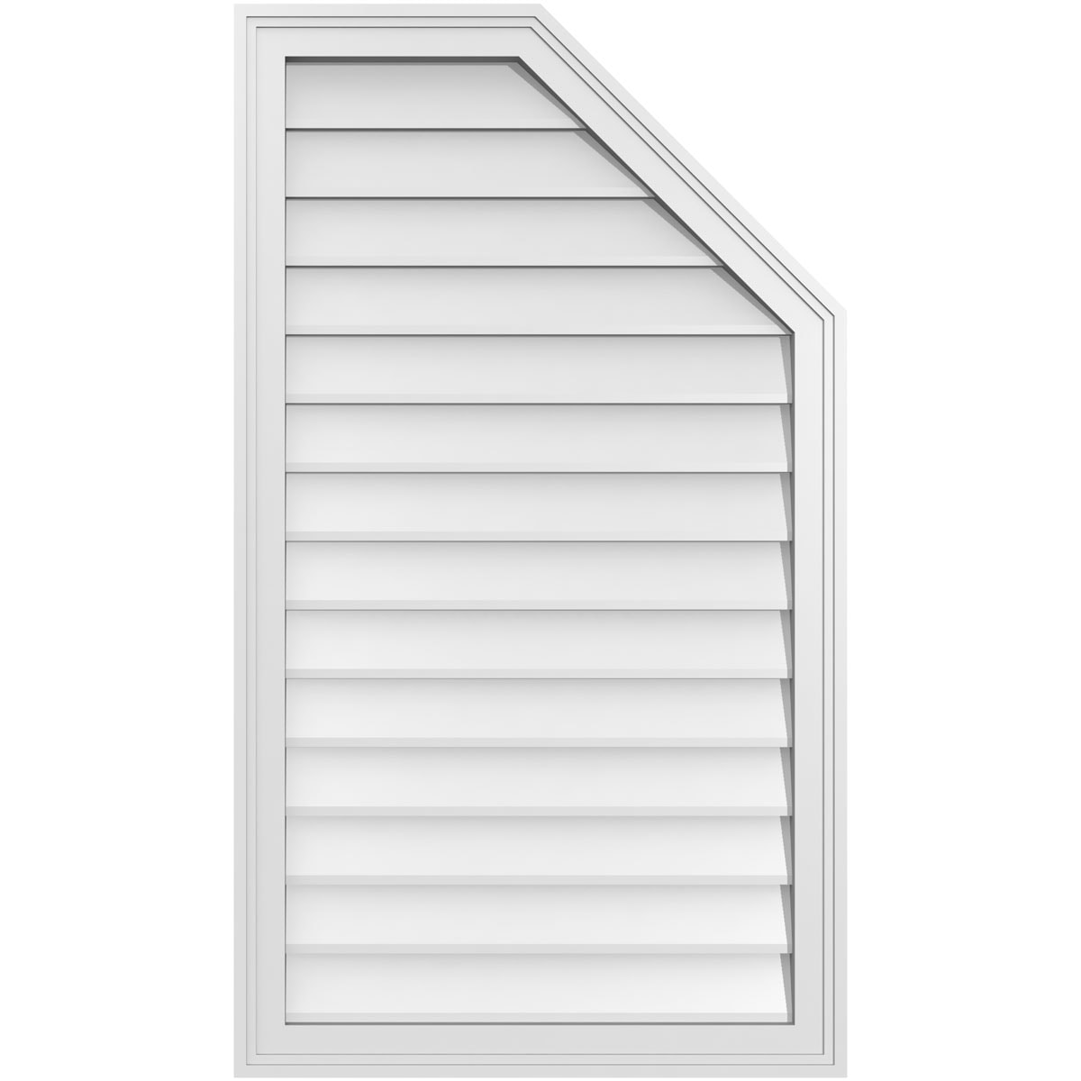 Ekena Millwork GVPOR24X4202SN 24-Inches x 42-Inches Off-white Octagon PVC Gable Louver Vent
