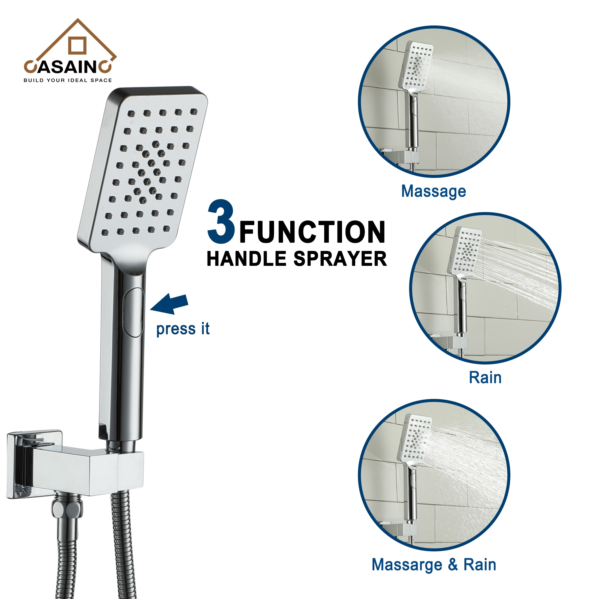 CASAINC OY-98A1002-CP Showerhead-Bar-Panels - View #4