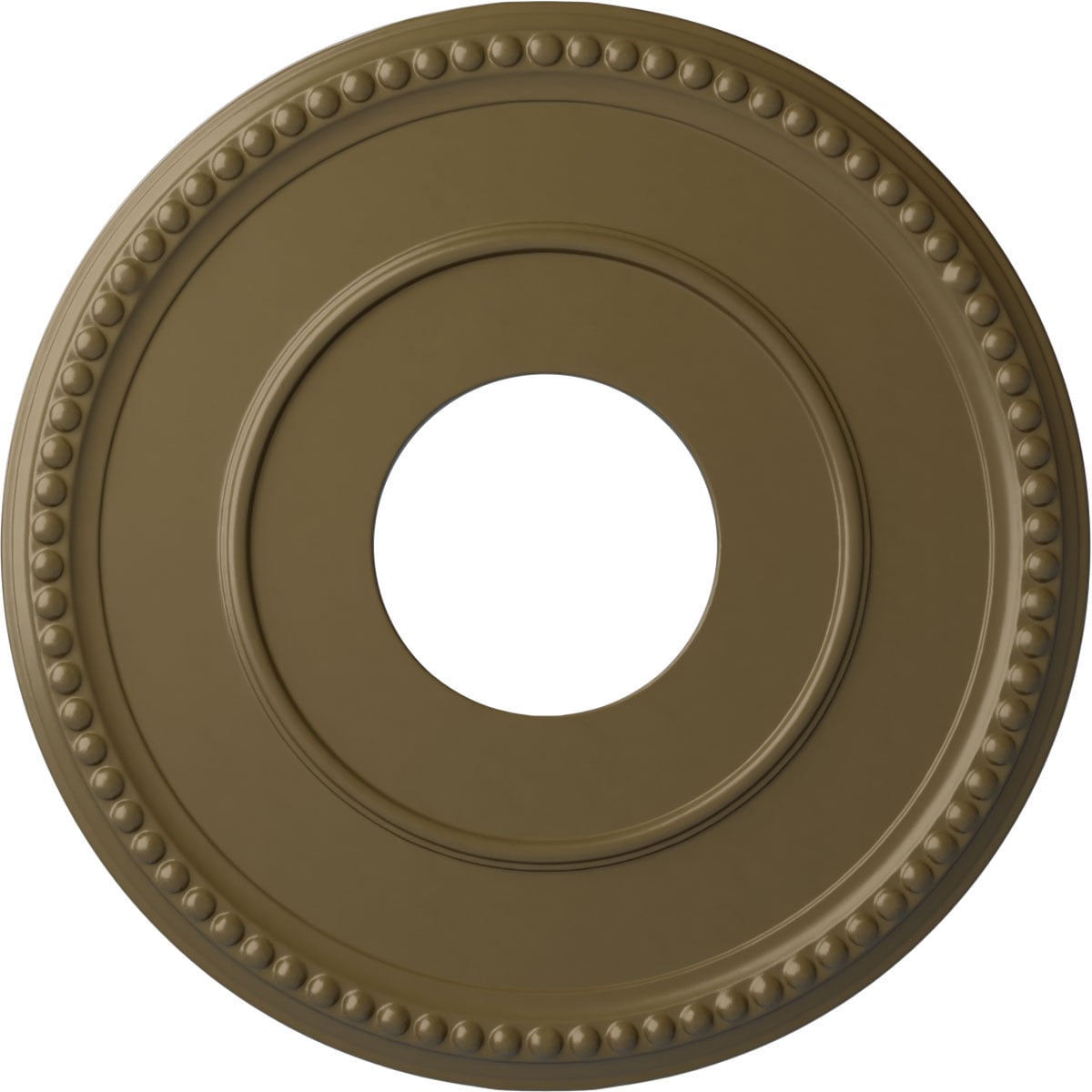Ekena Millwork CM12BRMMF Bradford 12.5-in W x 12.5-in L Painted Mississippi Mud Polyurethane Whole Ceiling Medallion