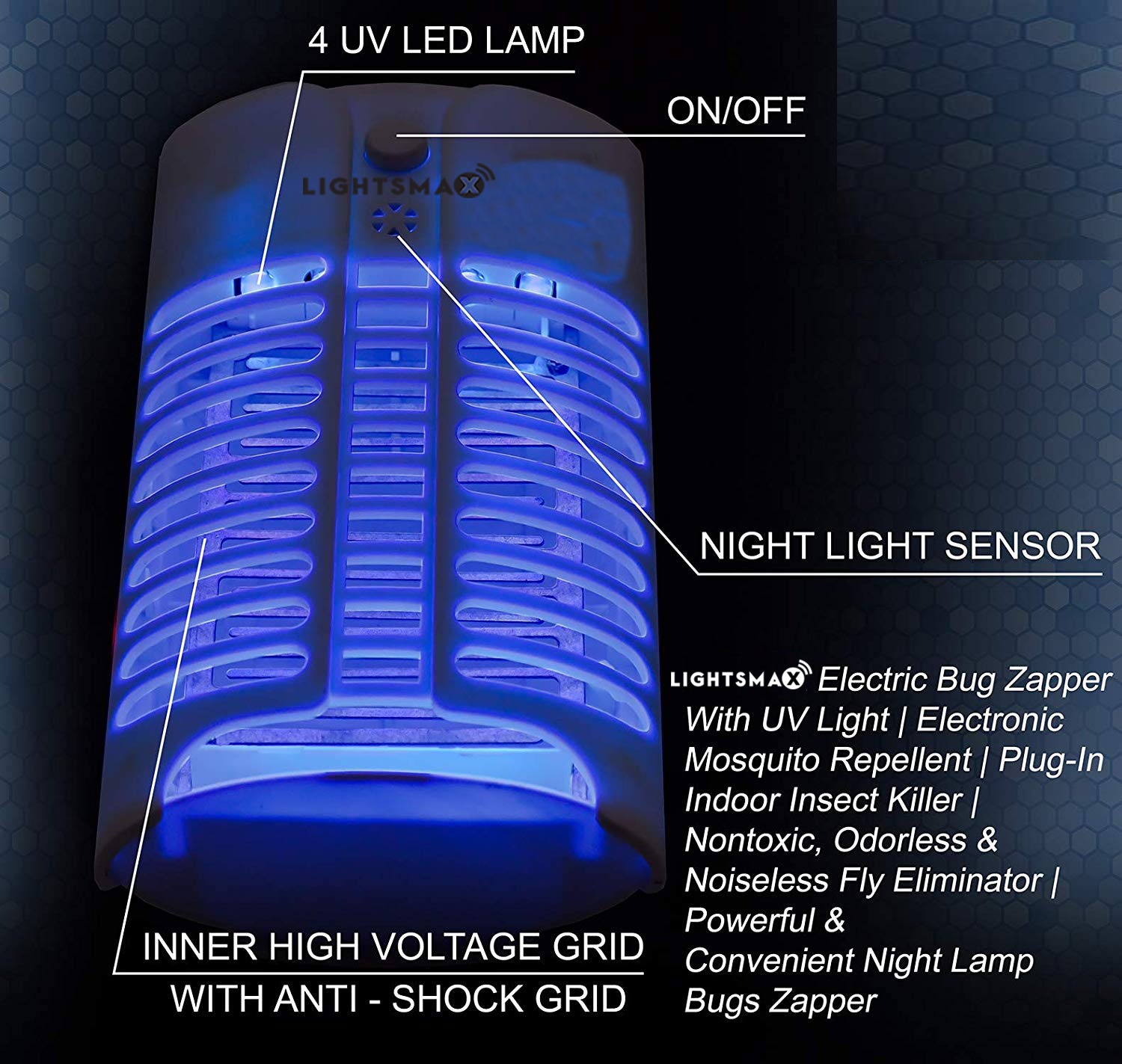 Electric Bug Zapper With Uv Light Trap/electronic Mosquito Killer