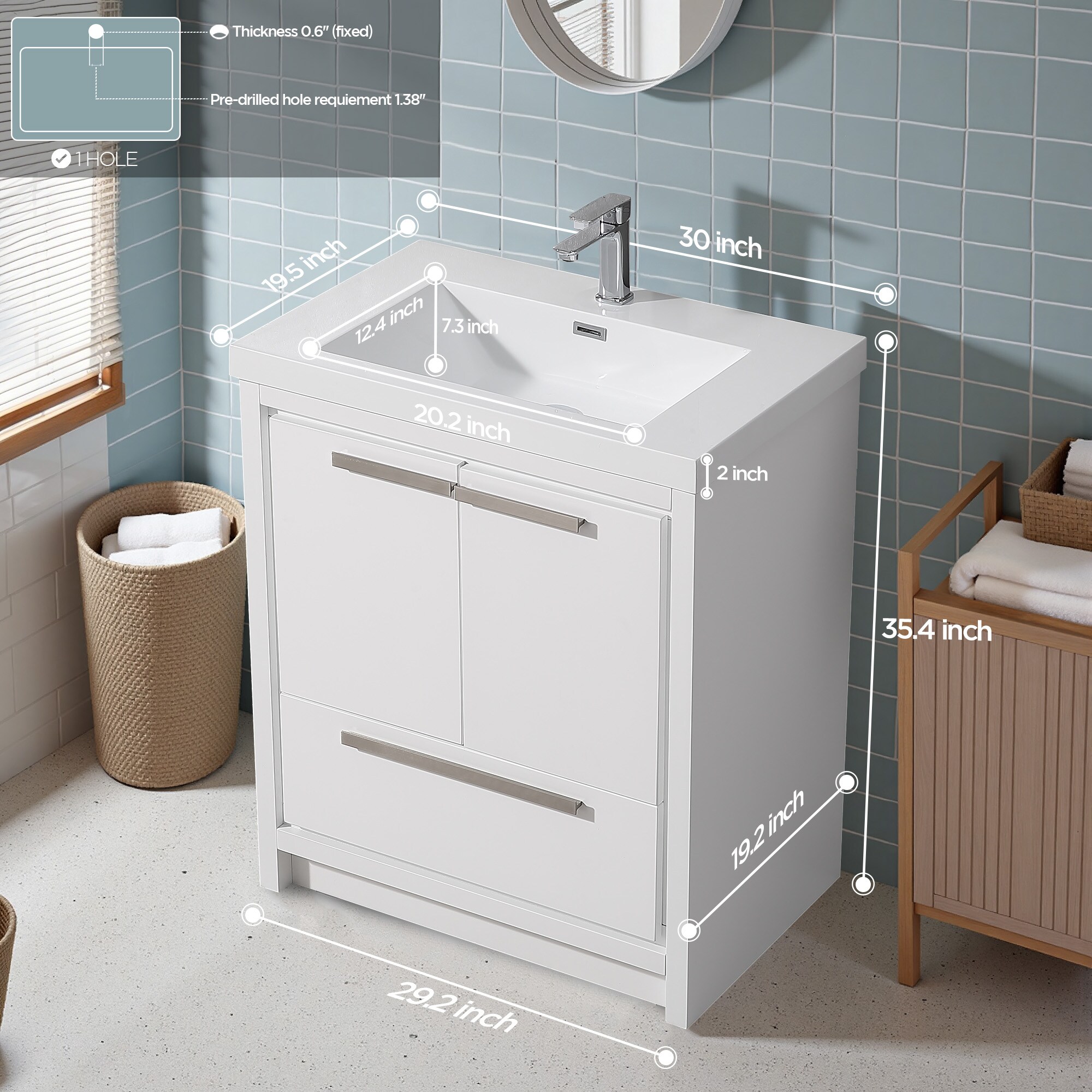 FURUISI LL31001W-30IN Bath-Vanity-Combo - View #12