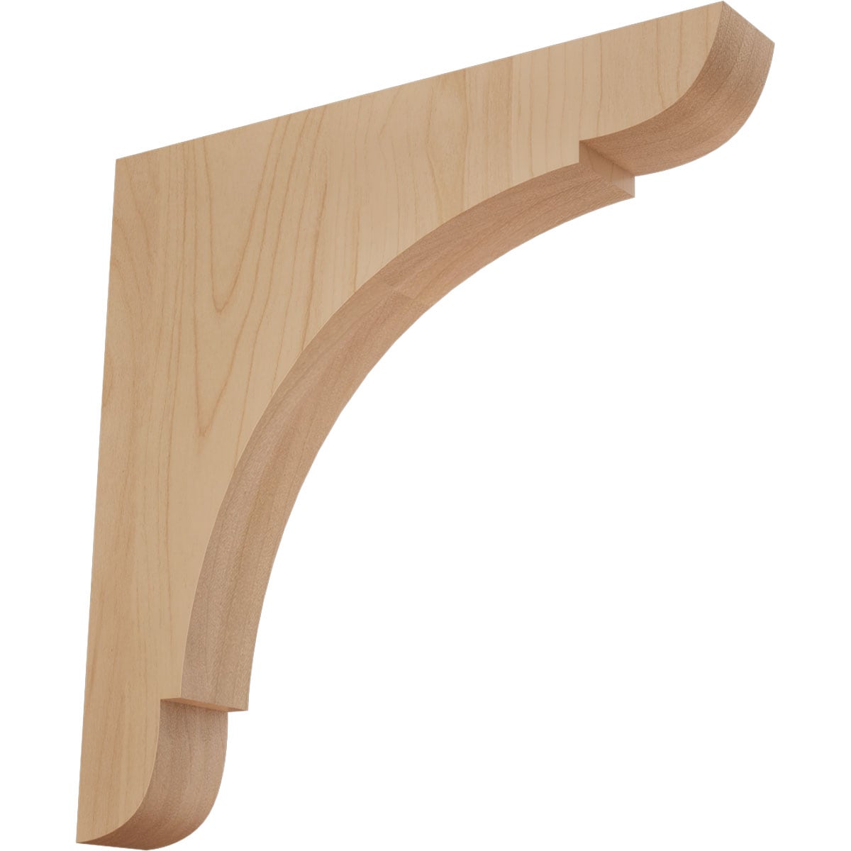 Ekena Millwork BKTW01X12X12OLAL Olympic 1-3/4-in x 12-in x 12-in Alder Brown Wood Standard bracket