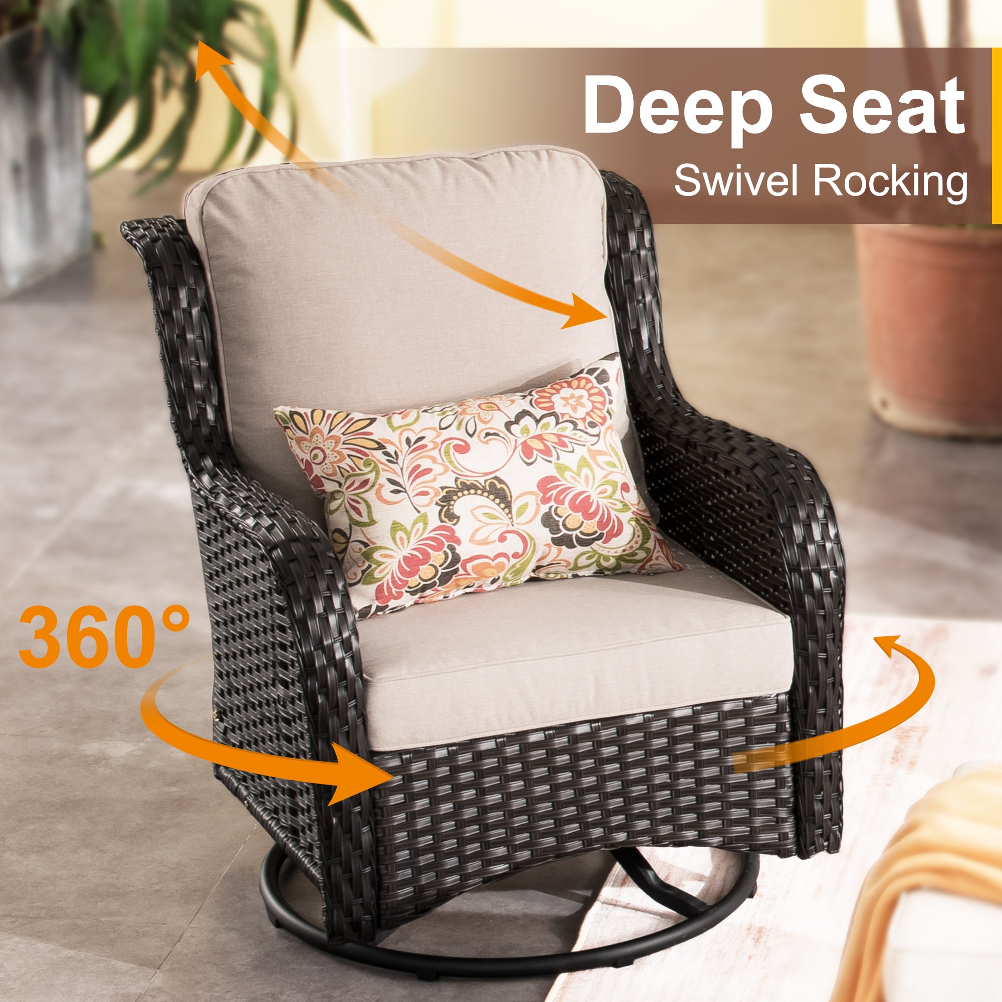 XIZZI XIMW9074-RCFP Patio-Conversation-Sets - View #2