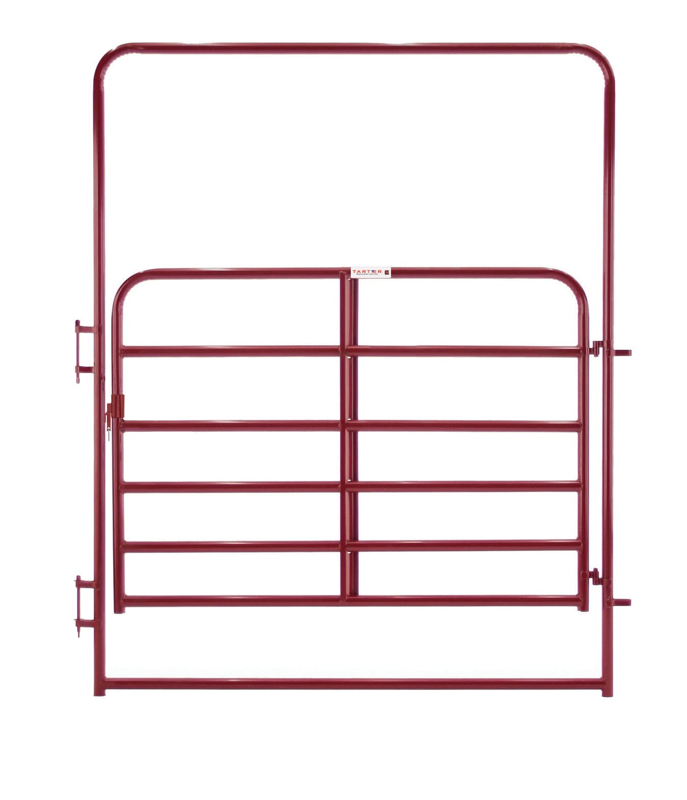 Tarter EWR6 8-ft H x 6-ft W Red e-coat Steel Farm Round Fence gate