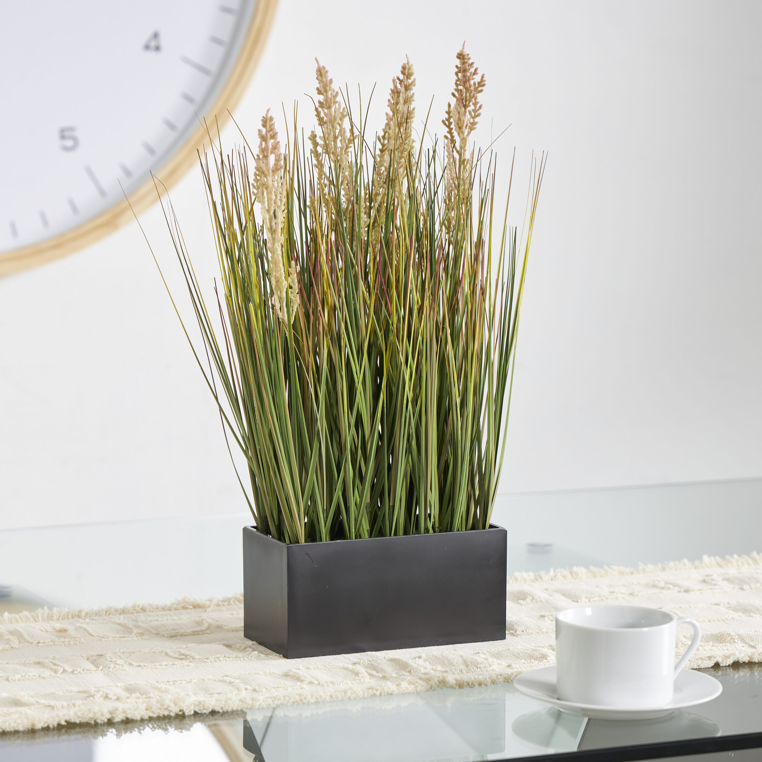 Grayson Lane 821505 18.3-Inches Green with Black Pot Indoor Desktop Mixed greenery Artificial plant