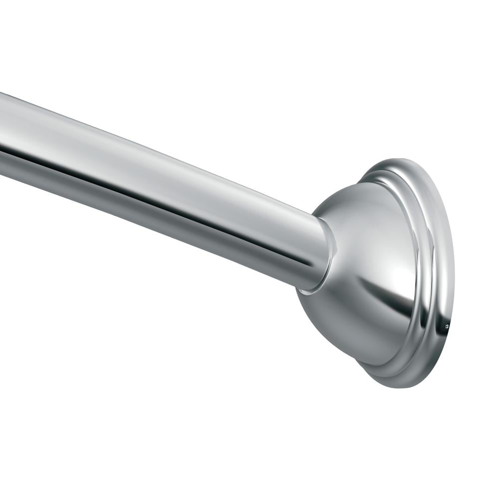 Moen CSR2165CH 59-in to 60-in Chrome Fixed Single curve Shower Curtain Rod