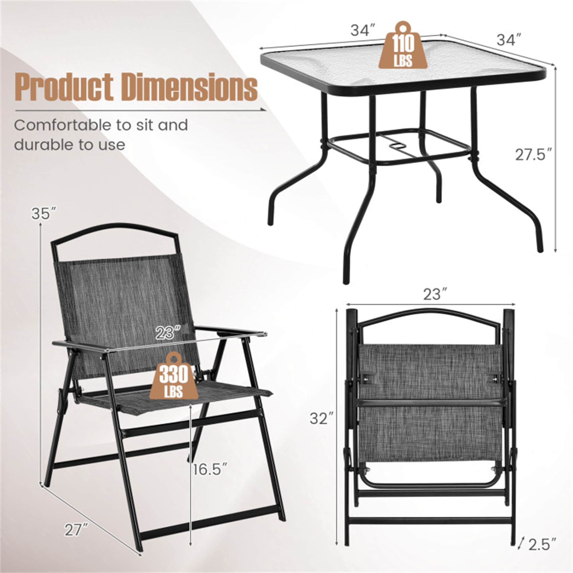 BABOOM BOM-205AAD-OR Patio-Dining-Sets - View #6