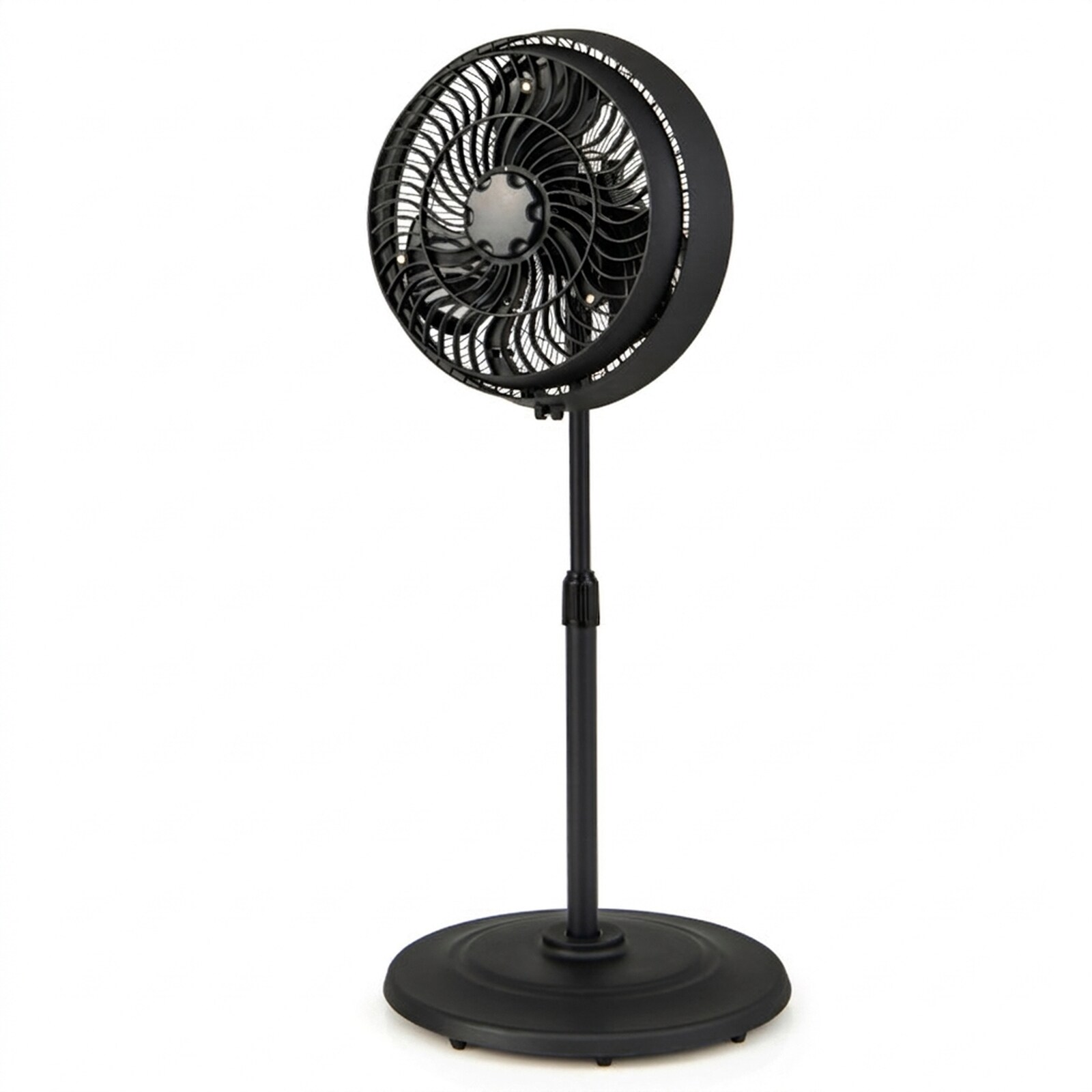 SUGIFT 16-in Outdoor Misting Fan Oscillating Pedestal Fan with 3 Mist Levels-Black