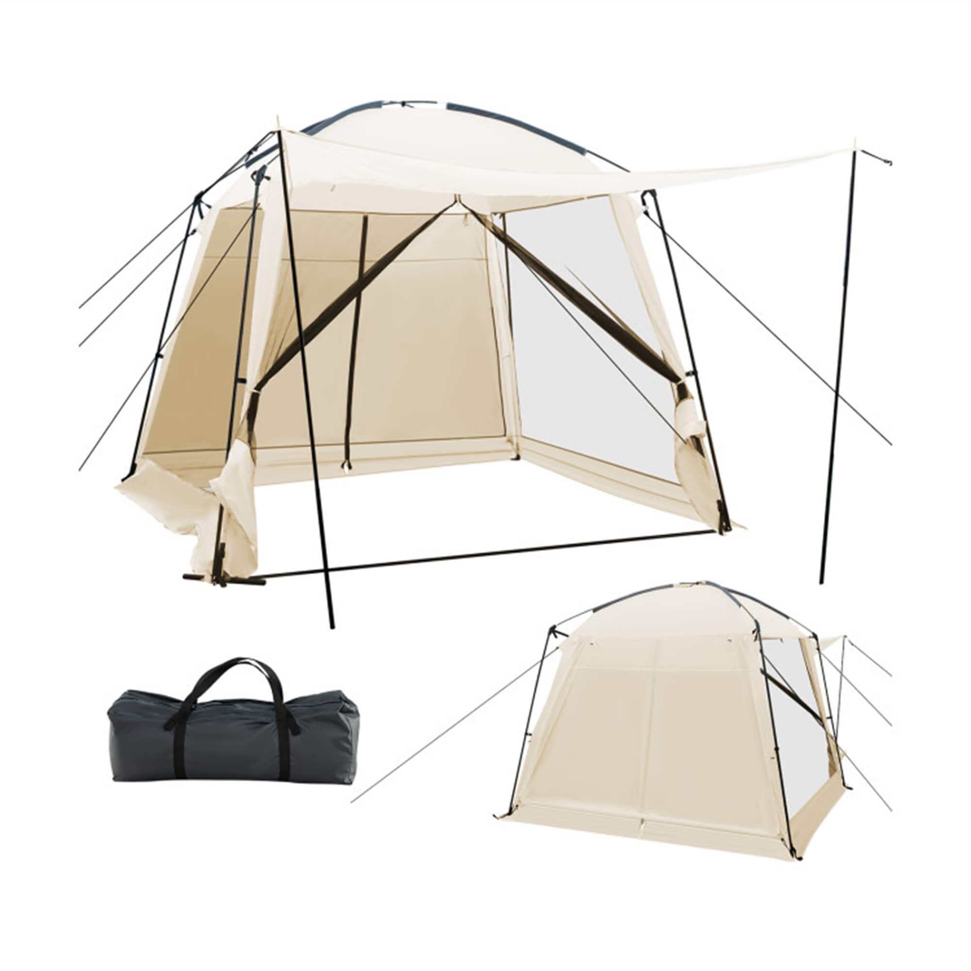 BABOOM BOM-11432BE-CO 10-ft Screened Canopy Tent Polyester 6 -Person Screen tent